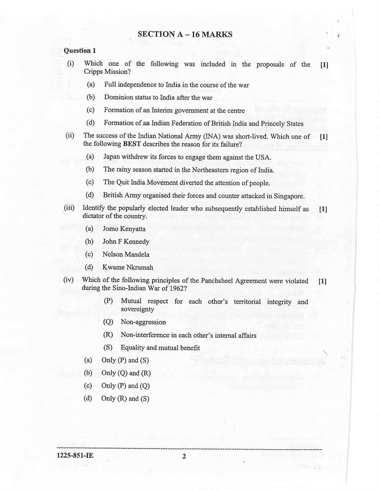 ISC 2025 History Improvement Examination Question Paper for Class 12 — page 2