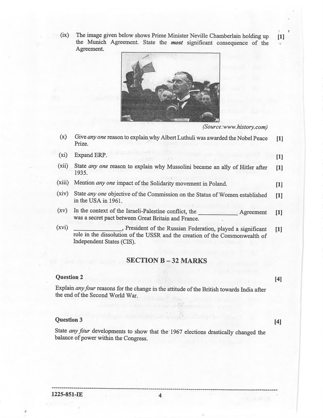 ISC 2025 History Improvement Examination Question Paper for Class 12 — page 4