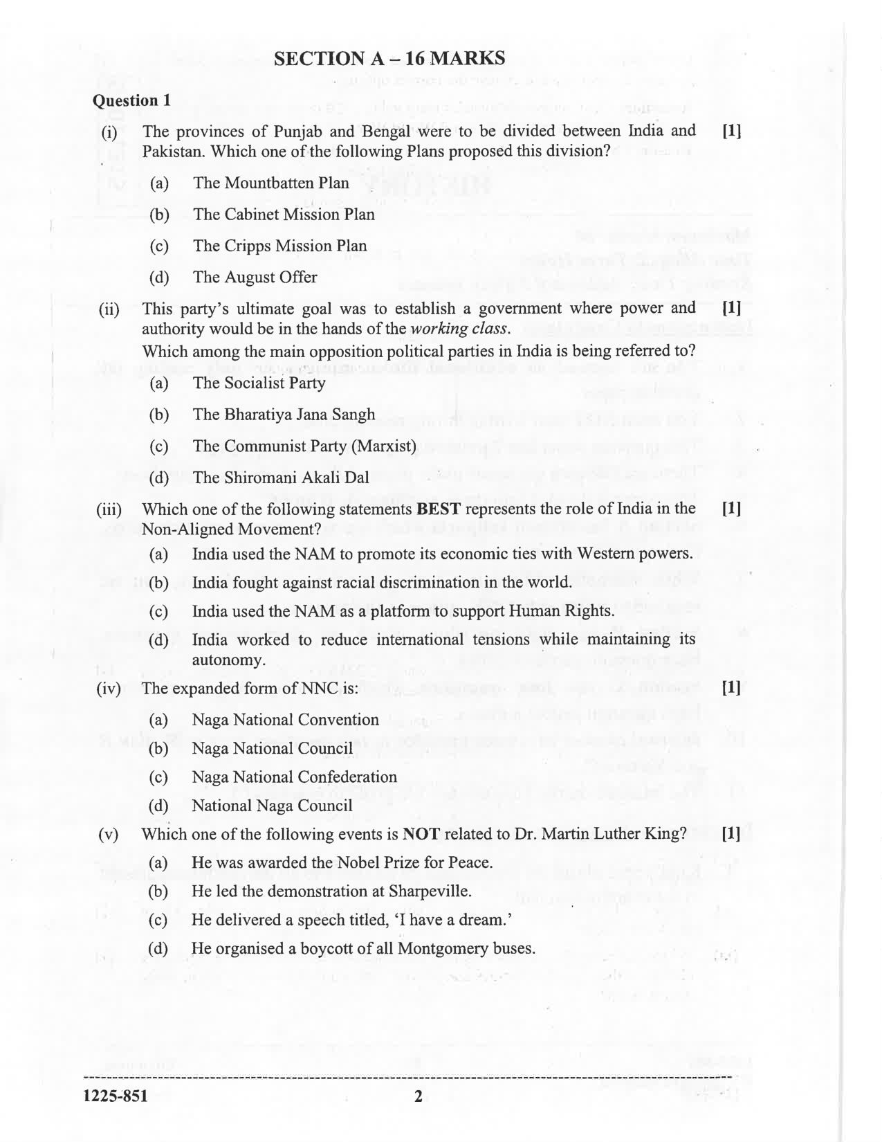 ISC 2025 History Question Paper for Class 12 — page 2