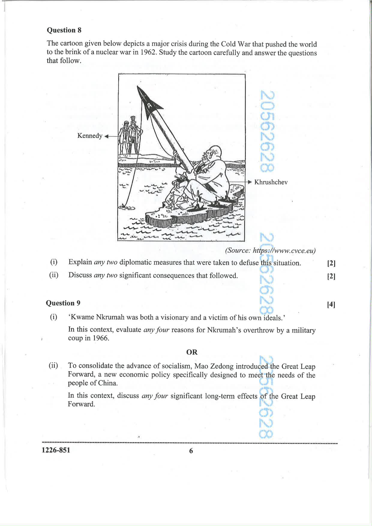 ISC 2026 History Question Paper for Class 12 — page 6