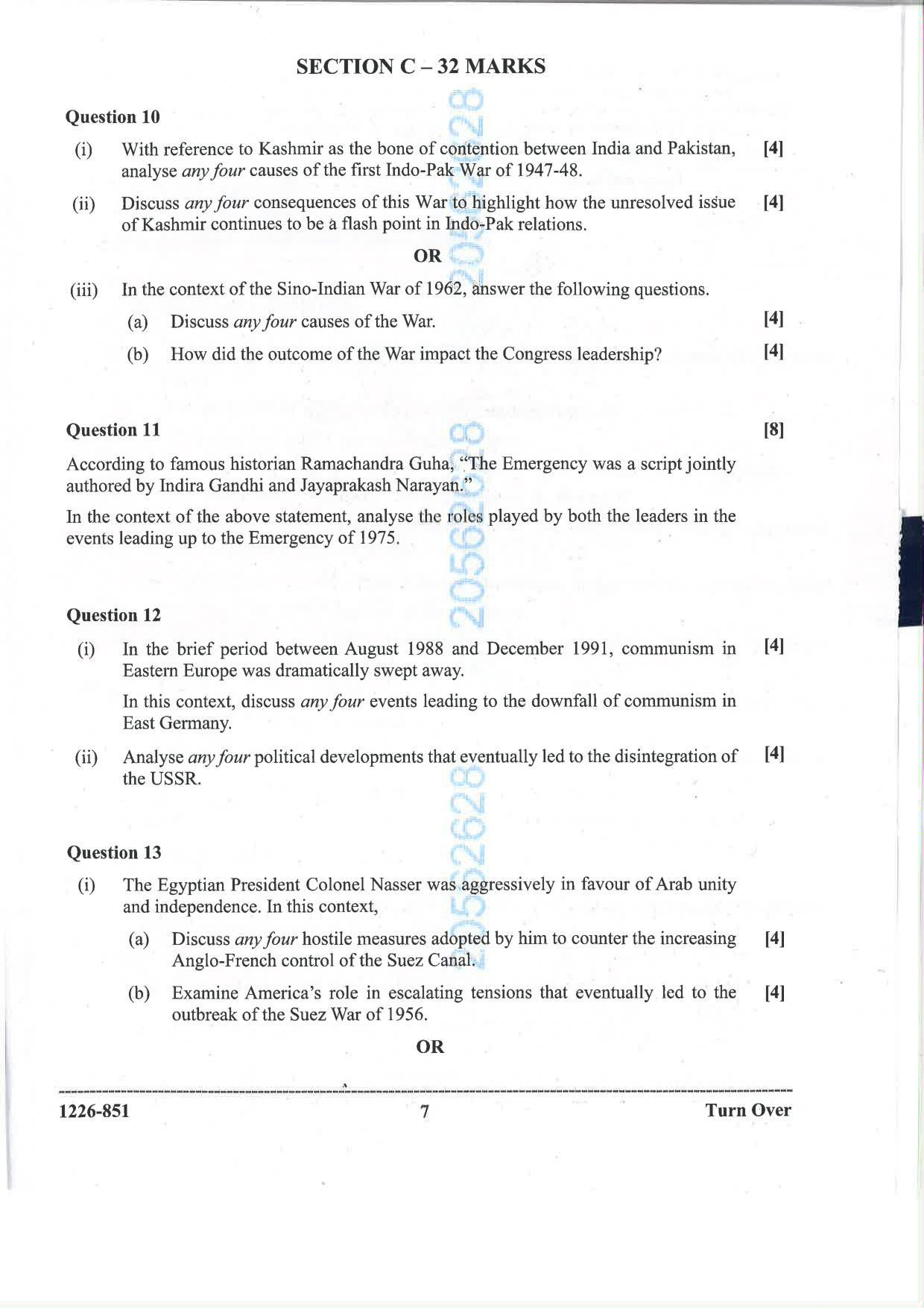 ISC 2026 History Question Paper for Class 12 — page 7