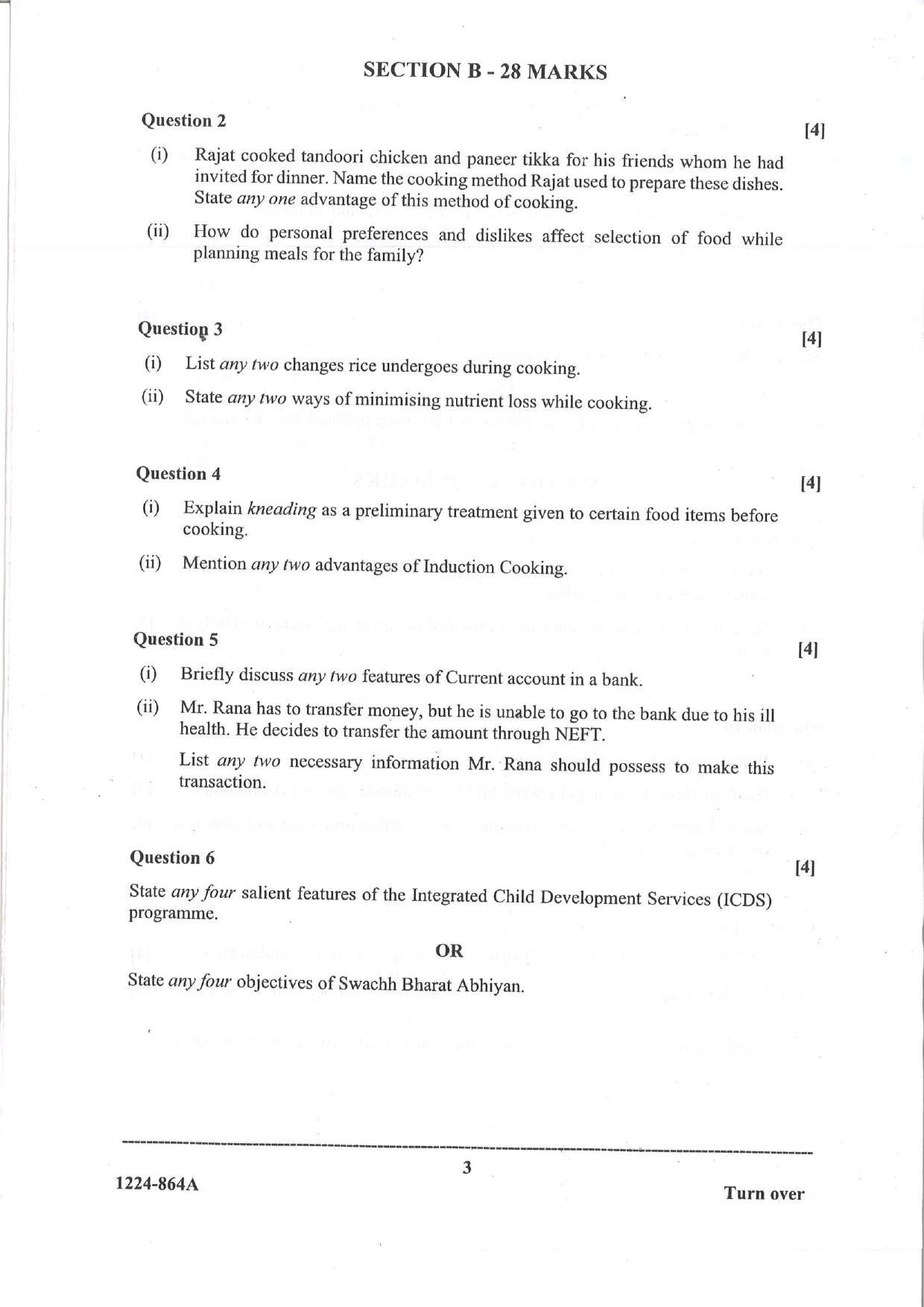ISC 2024 Home Science Question Paper for Class 12 — page 3
