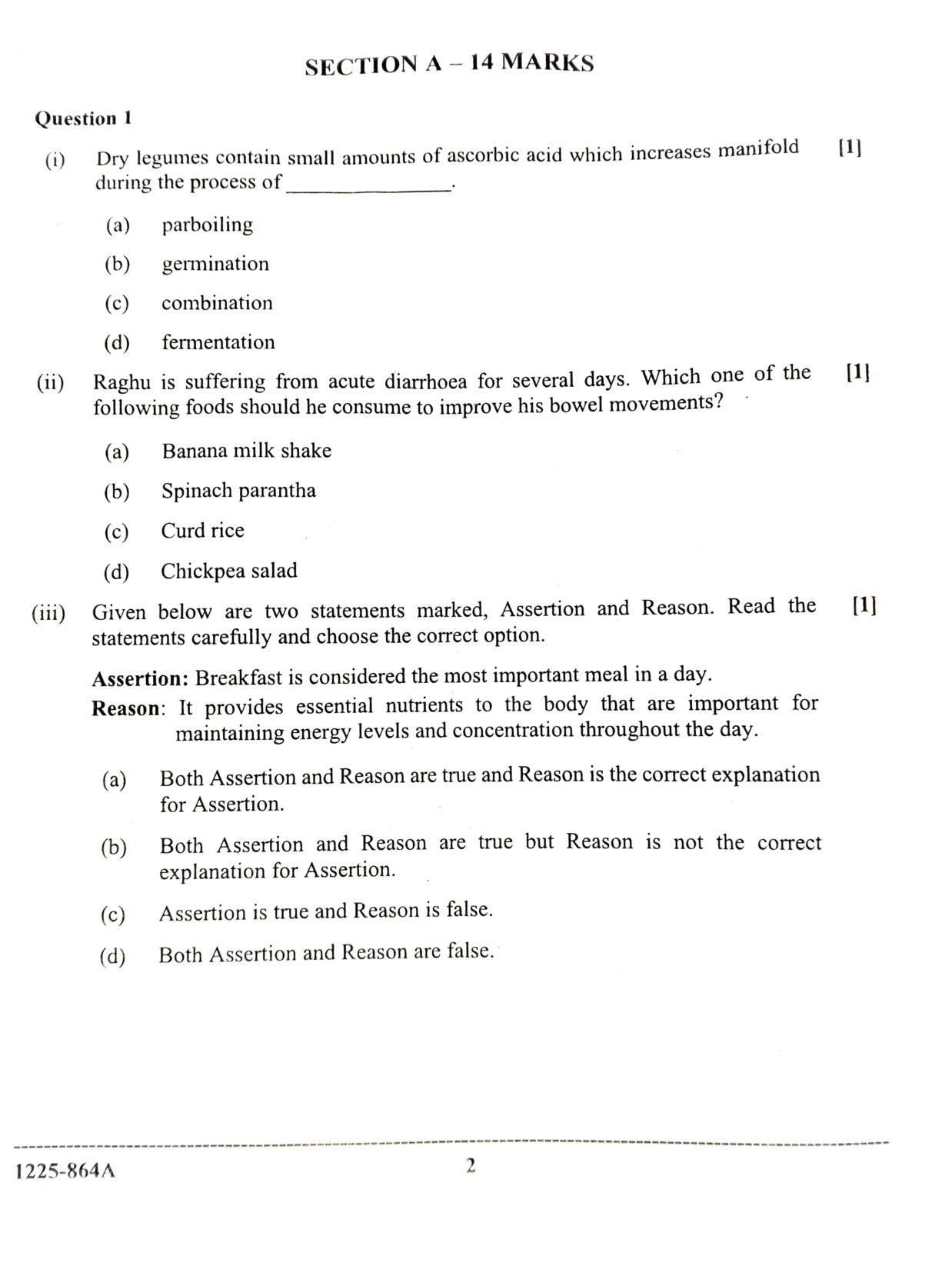 ISC 2025 Home Science Question Paper for Class 12 — page 2