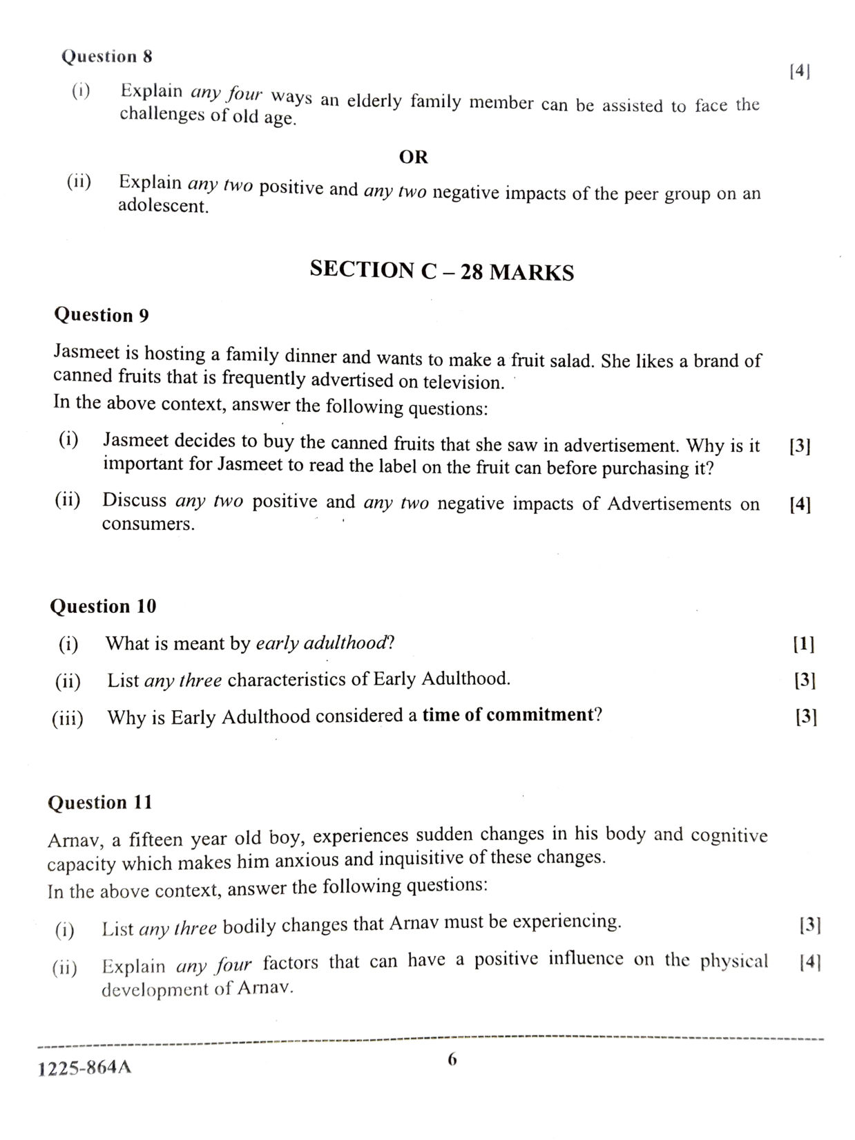 ISC 2025 Home Science Question Paper for Class 12 — page 6