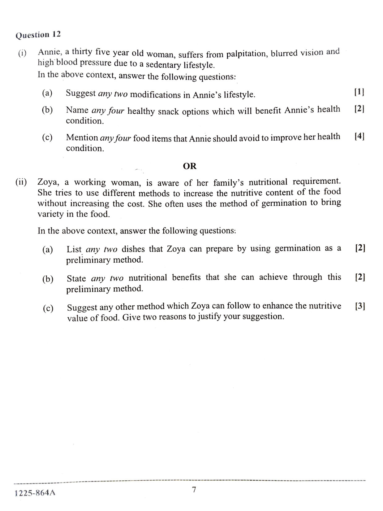 ISC 2025 Home Science Question Paper for Class 12 — page 7