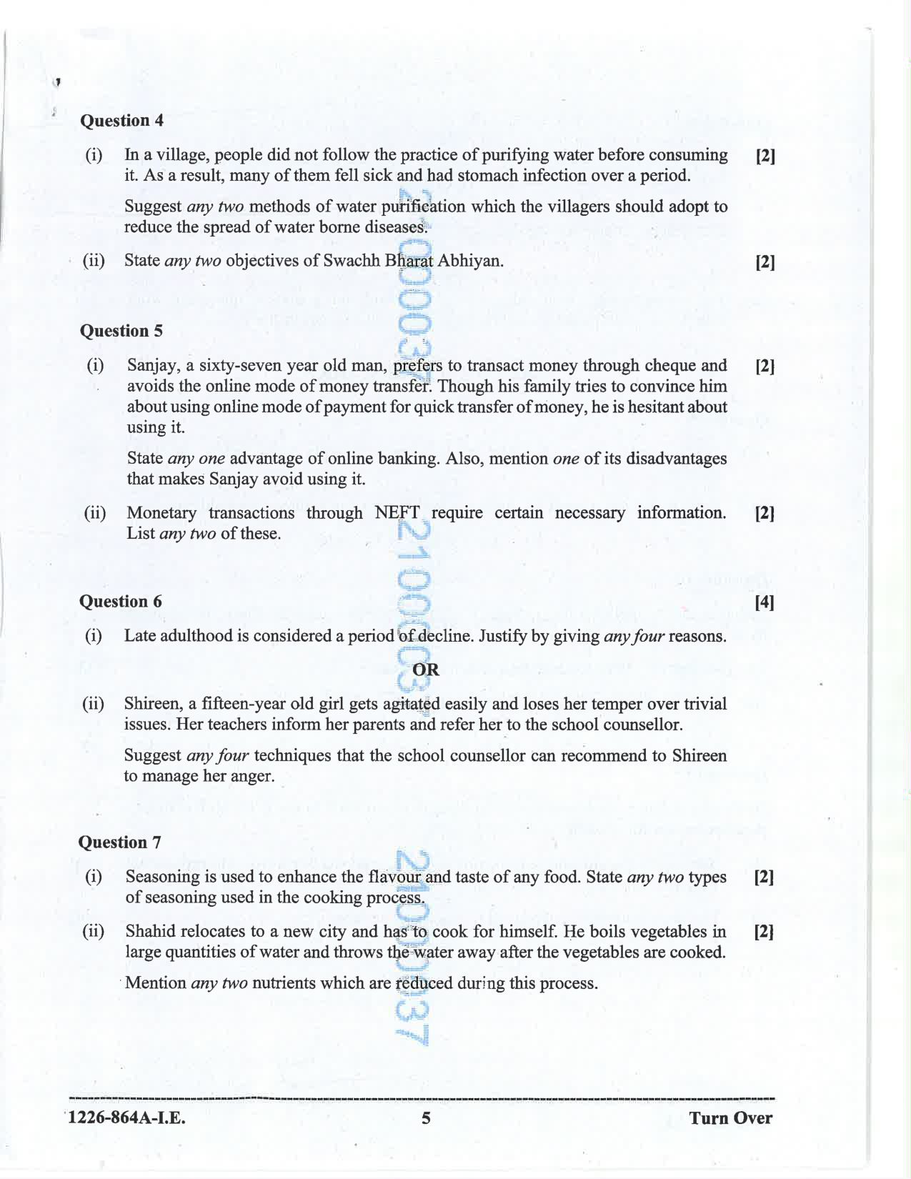 ISC 2026 Home Science Improvement Examination Question Paper for Class 12 — page 5