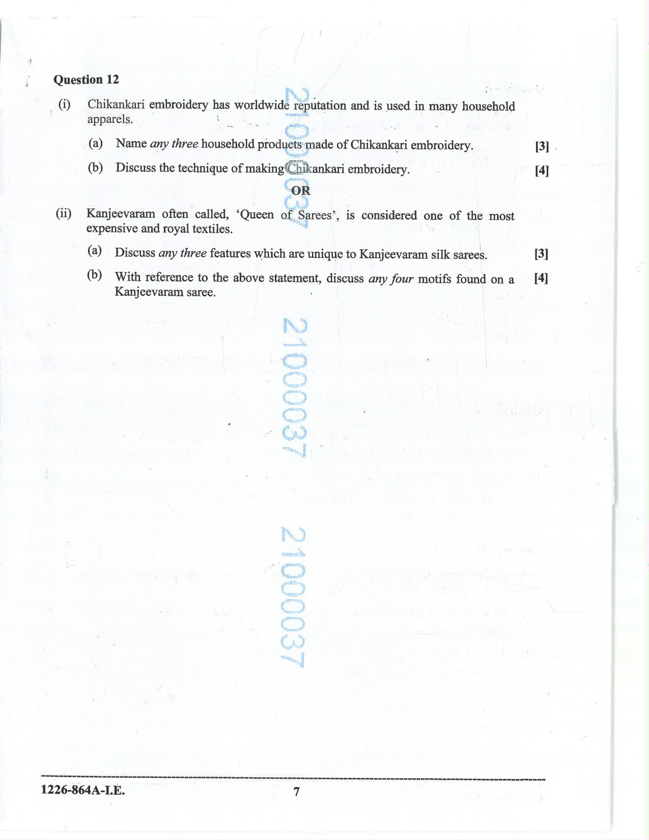 ISC 2026 Home Science Improvement Examination Question Paper for Class 12 — page 7