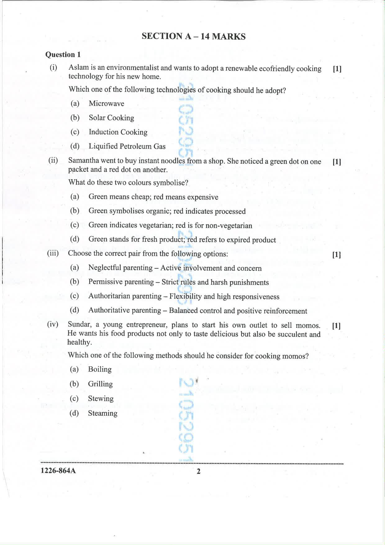 ISC 2026 Home Science Question Paper for Class 12 — page 2
