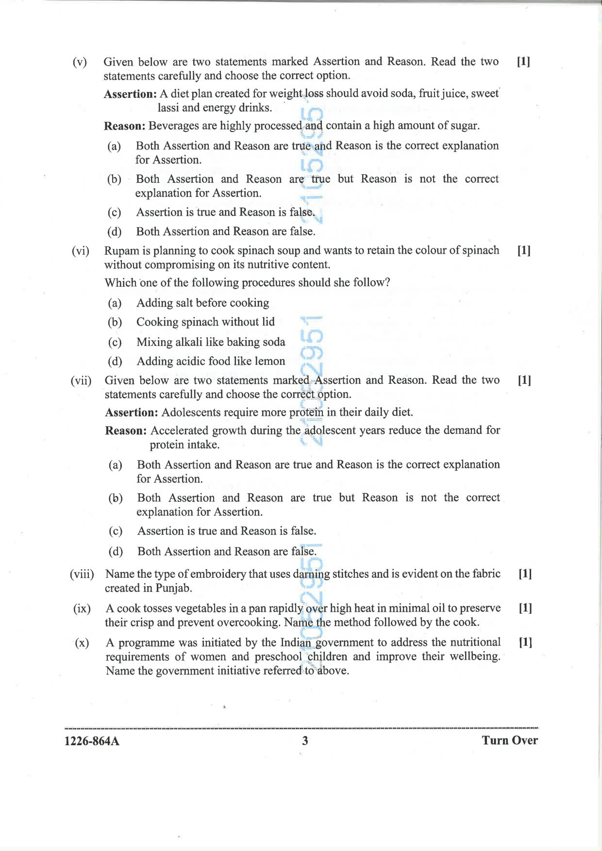 ISC 2026 Home Science Question Paper for Class 12 — page 3
