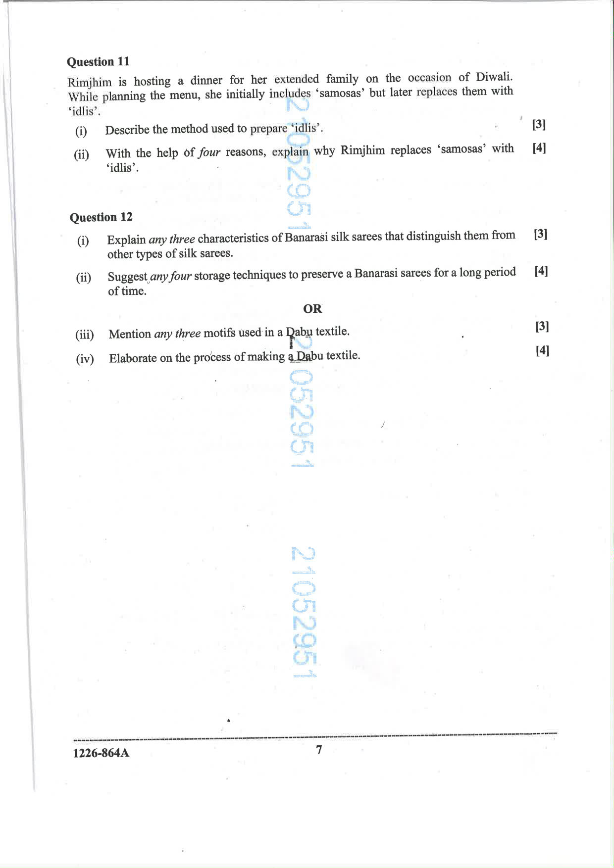 ISC 2026 Home Science Question Paper for Class 12 — page 7