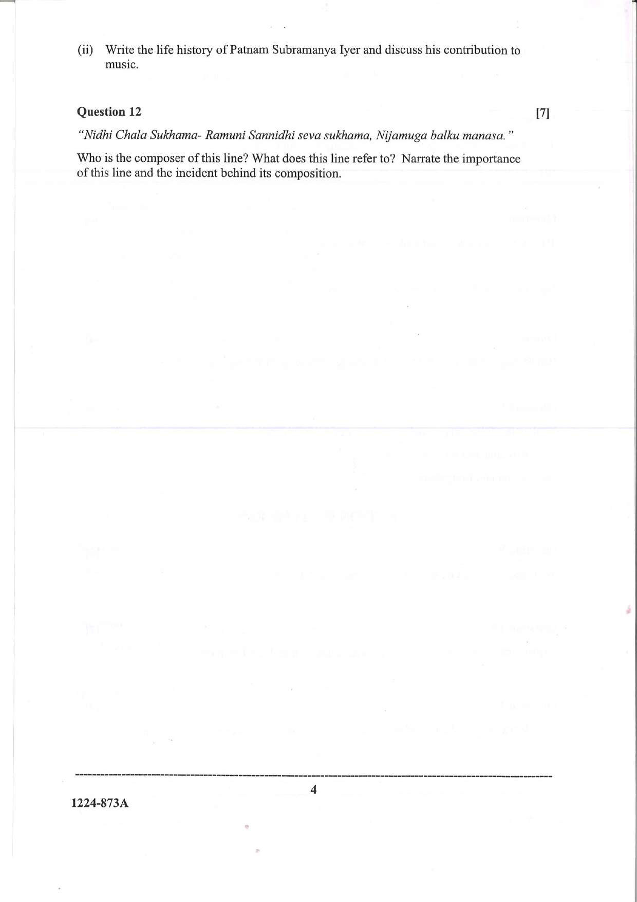 ISC 2024 Indian Music (Carnatic) Question Paper for Class 12 — page 4