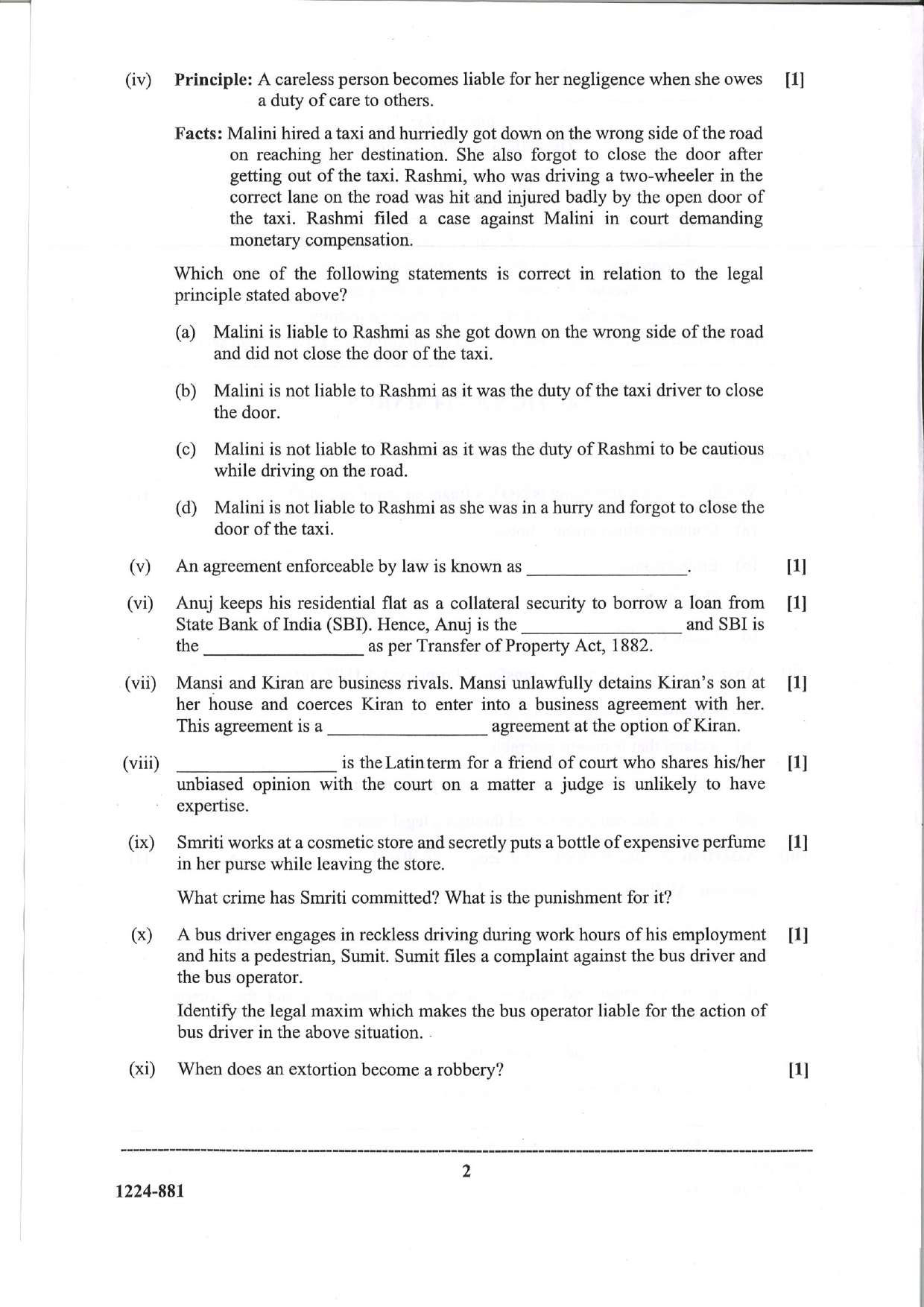 ISC 2024 Legal Studies Question Paper for Class 12 — page 2