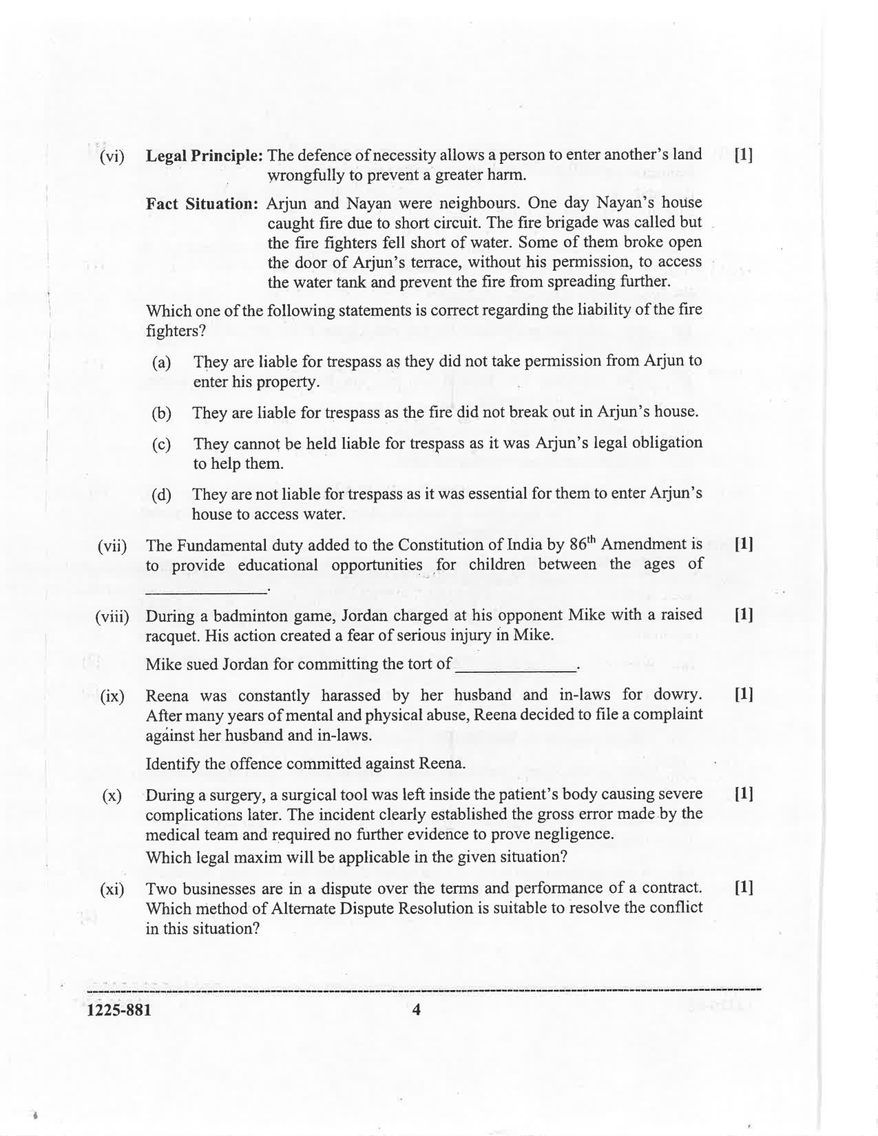 ISC 2025 Legal Studies Question Paper for Class 12 — page 4