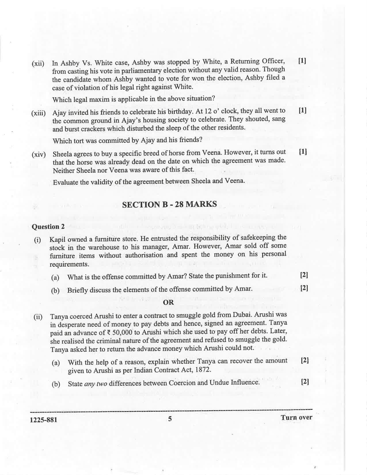ISC 2025 Legal Studies Question Paper for Class 12 — page 5