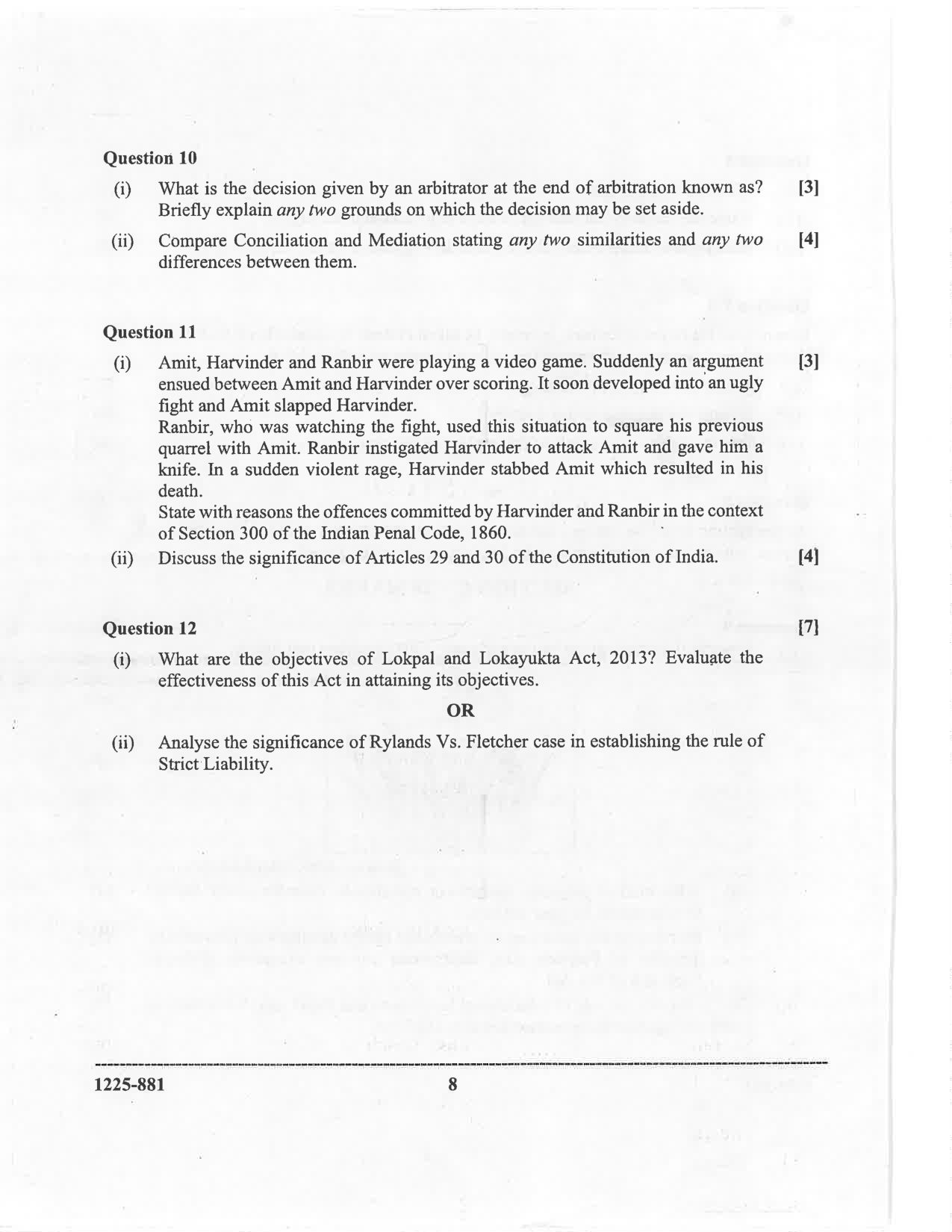 ISC 2025 Legal Studies Question Paper for Class 12 — page 8
