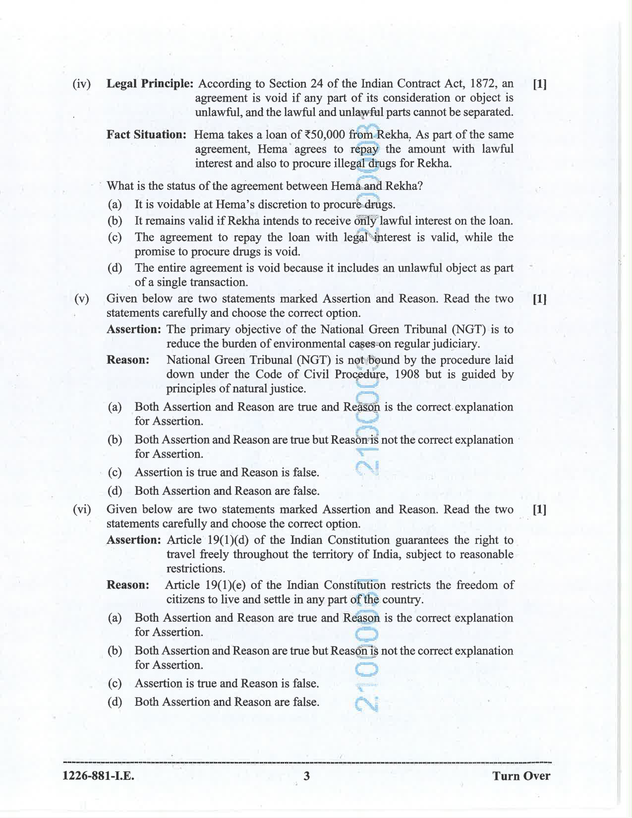 ISC 2026 Legal Studies Improvement Examination Question Paper for Class 12 — page 3