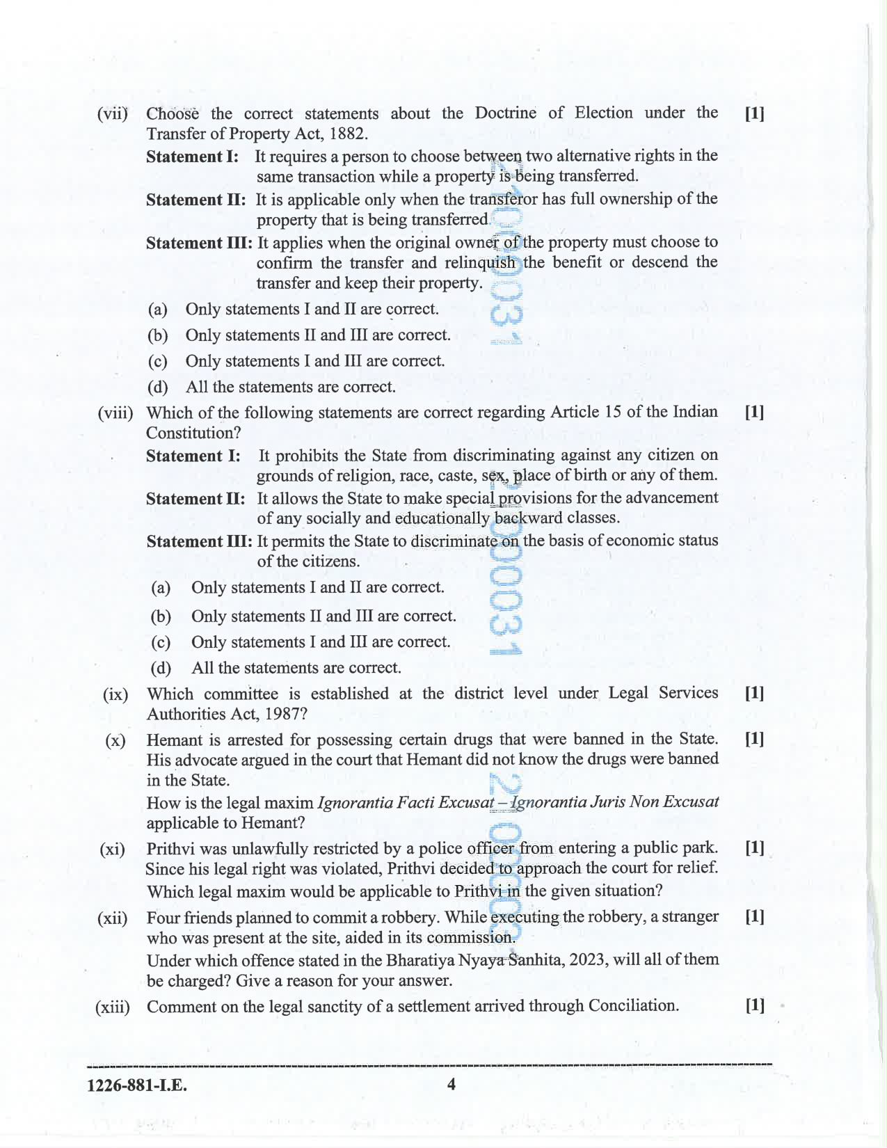 ISC 2026 Legal Studies Improvement Examination Question Paper for Class 12 — page 4