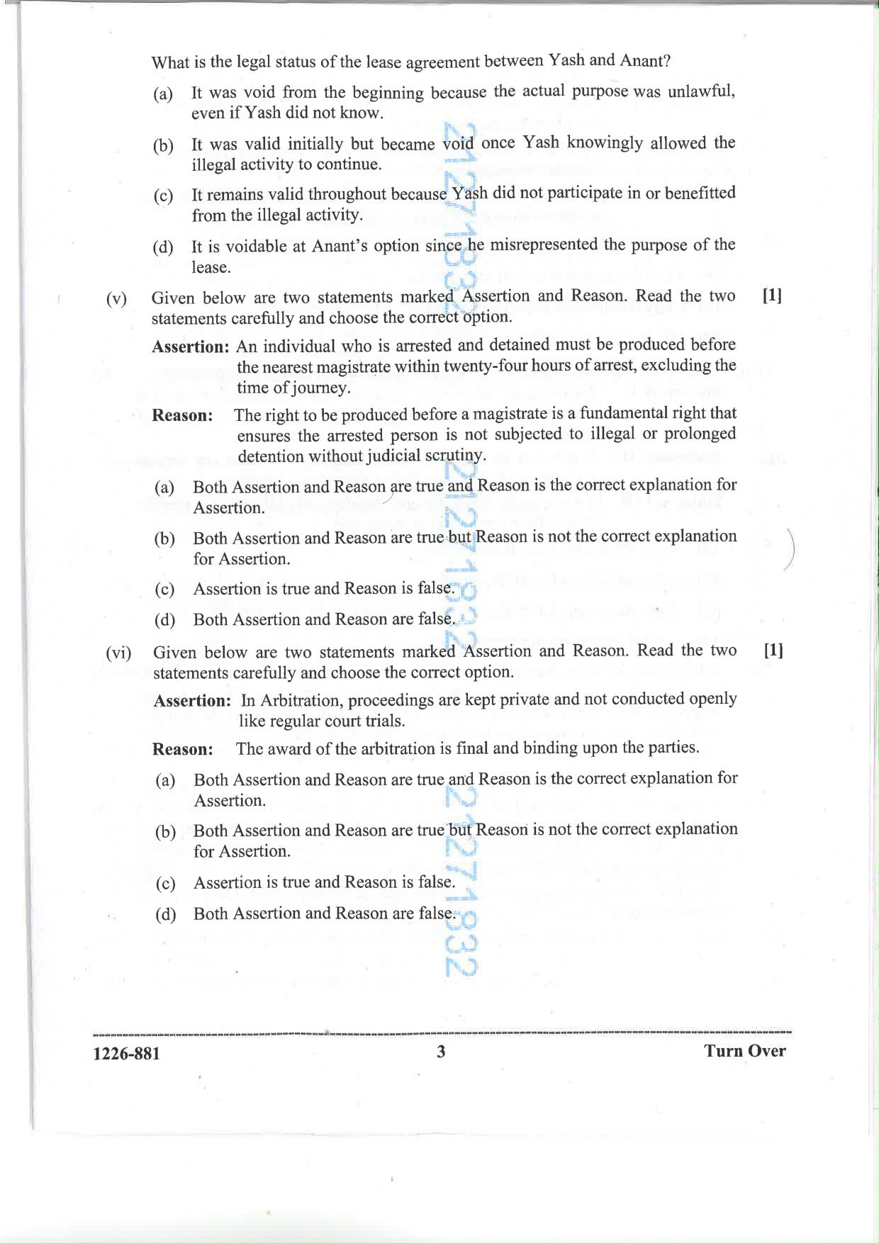 ISC 2026 Legal Studies Question Paper for Class 12 — page 3