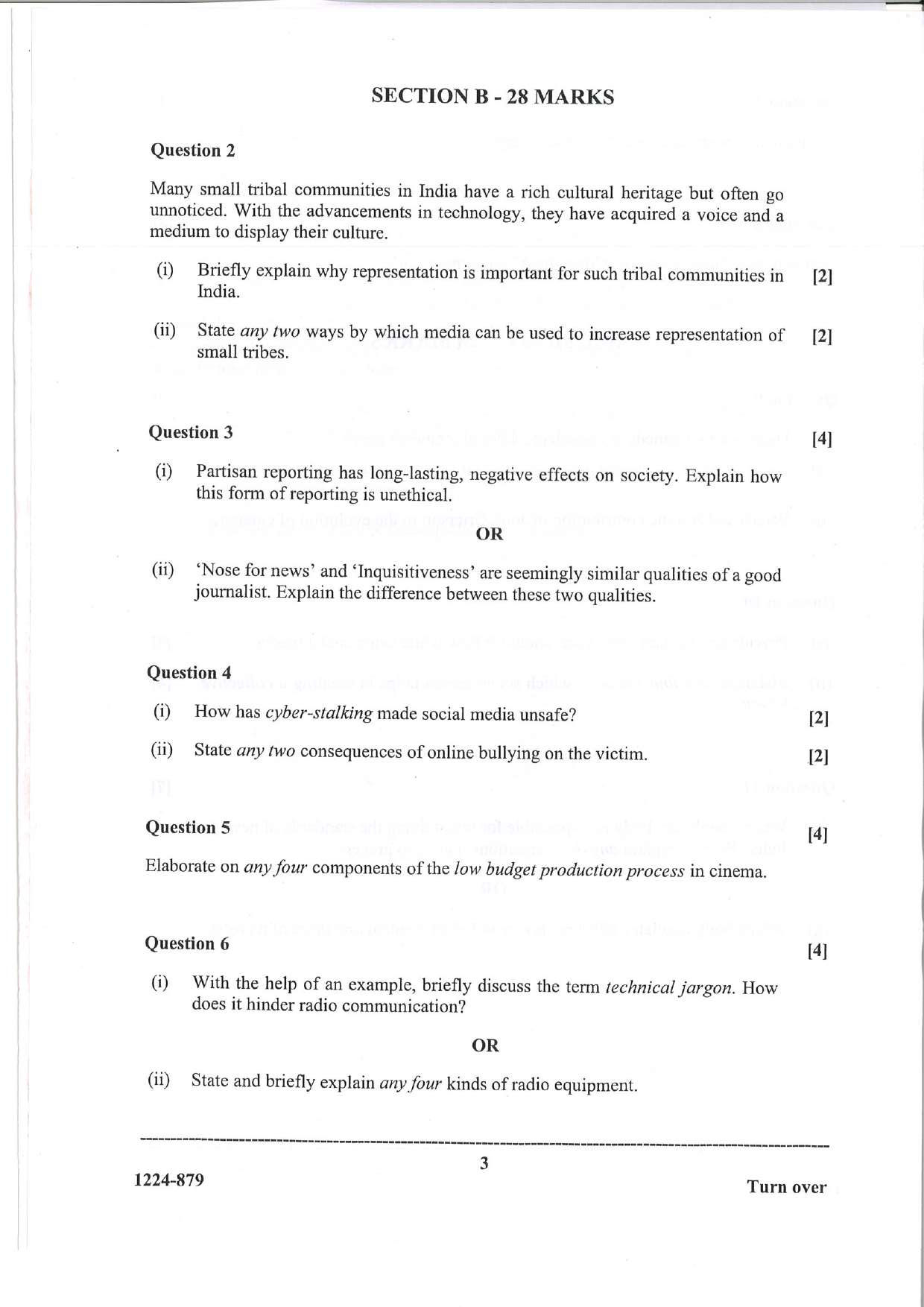 ISC 2024 Mass Media and Communication Question Paper for Class 12 — page 3