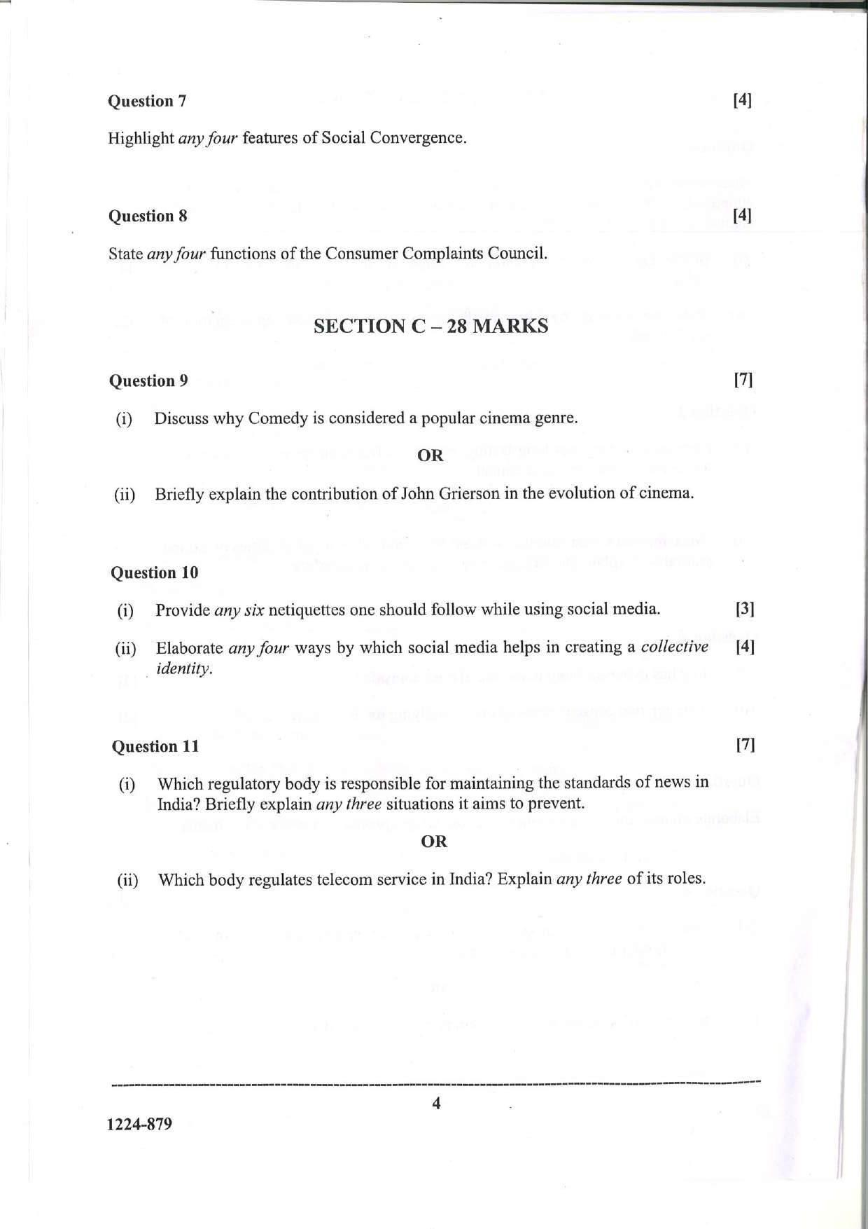 ISC 2024 Mass Media and Communication Question Paper for Class 12 — page 4