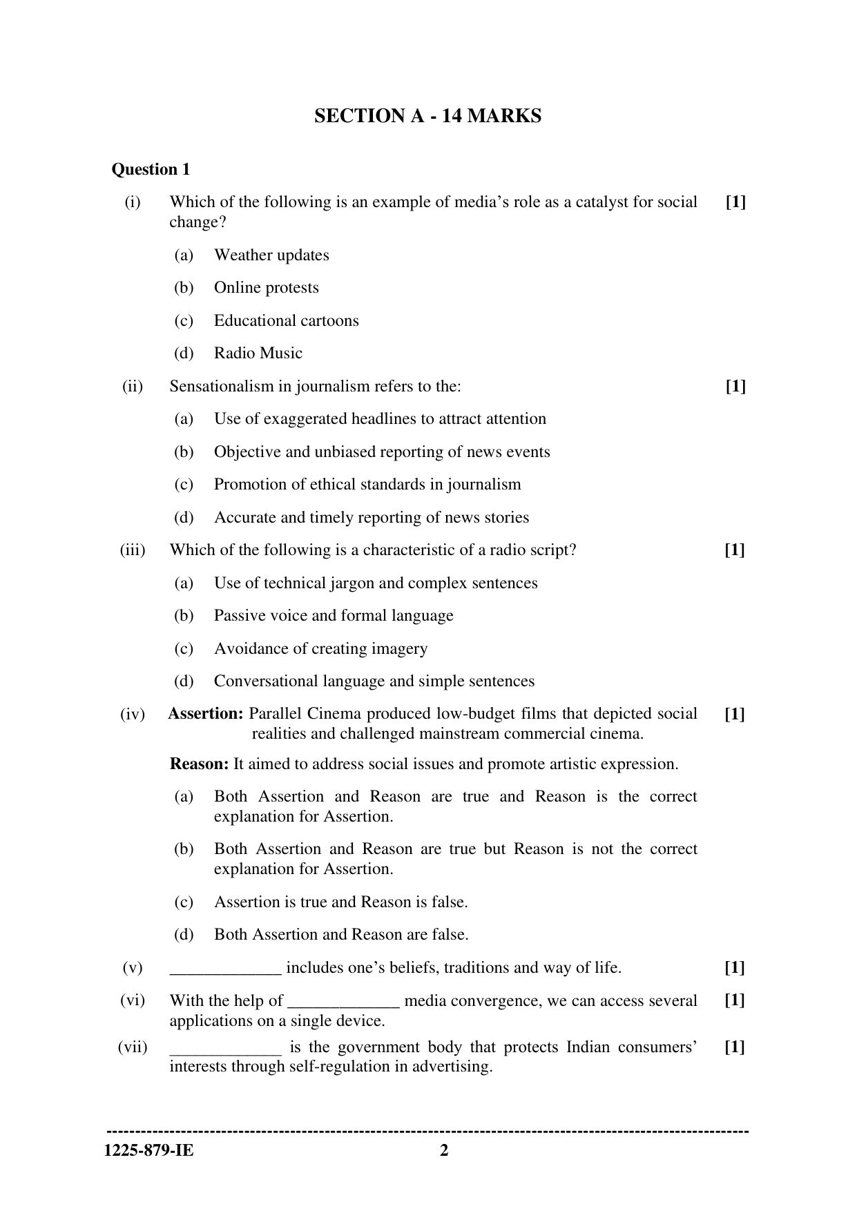 ISC 2025 Mass Media and Communication Improvement Examination Question Paper for Class 12 — page 2