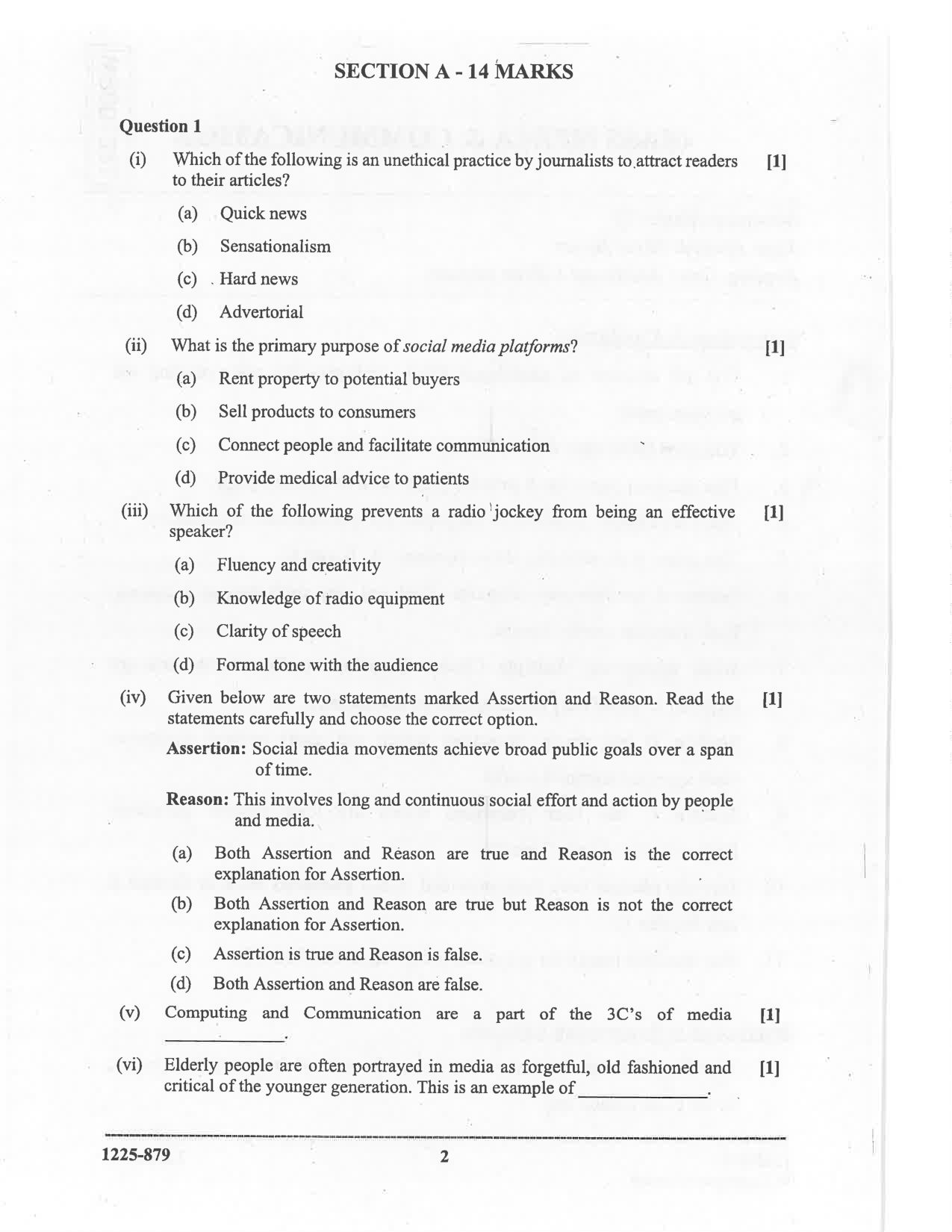 ISC 2025 Mass Media and Communication Question Paper for Class 12 — page 2