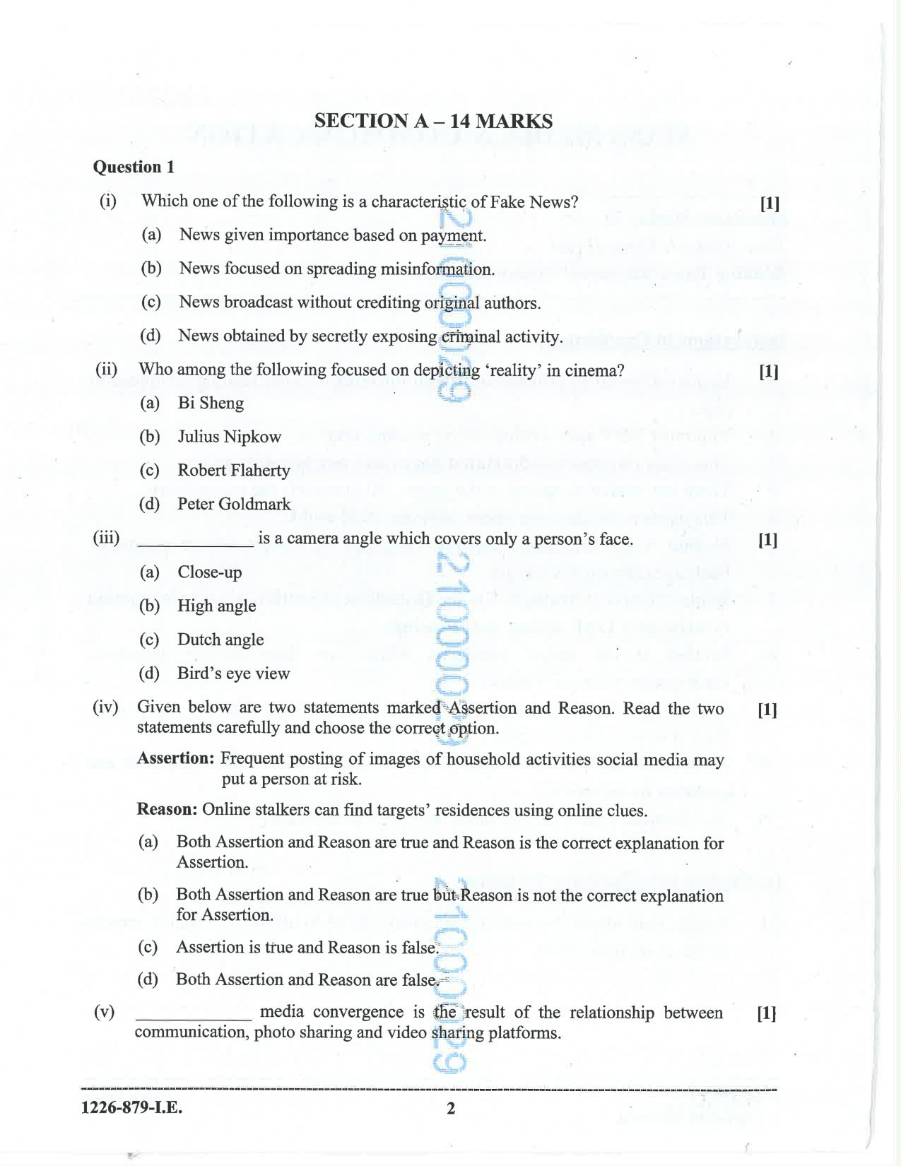 ISC 2026 Mass Media and Communication Improvement Examination Question Paper for Class 12 — page 2