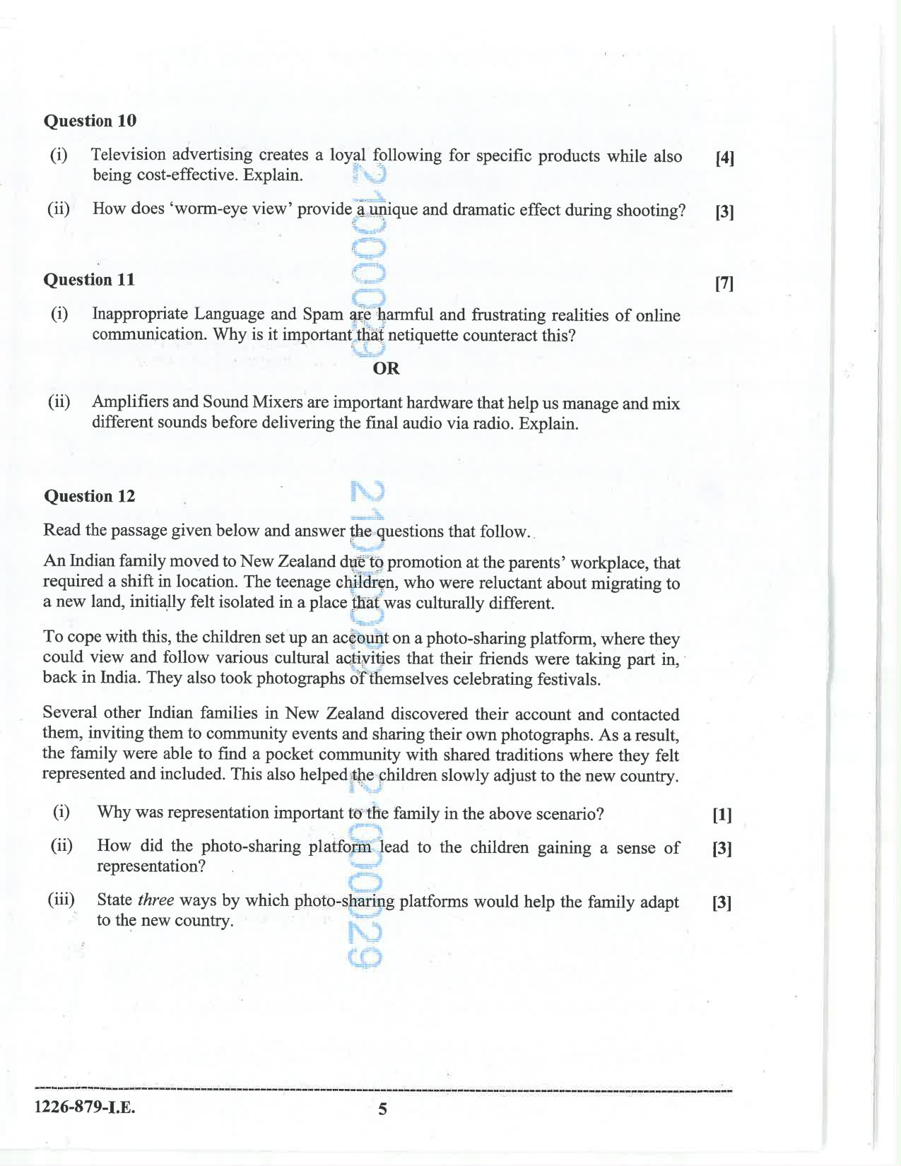 ISC 2026 Mass Media and Communication Improvement Examination Question Paper for Class 12 — page 5