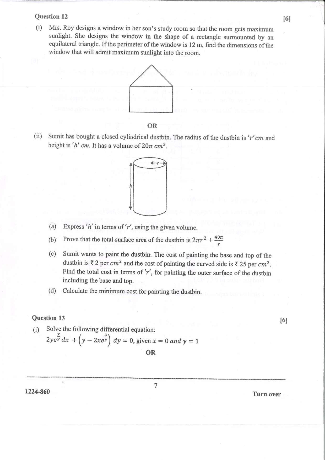 ISC 2024 Mathematics Question Paper for Class 12 — page 7