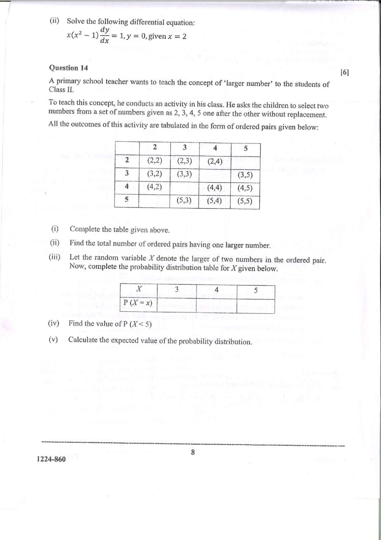 ISC 2024 Mathematics Question Paper for Class 12 — page 8