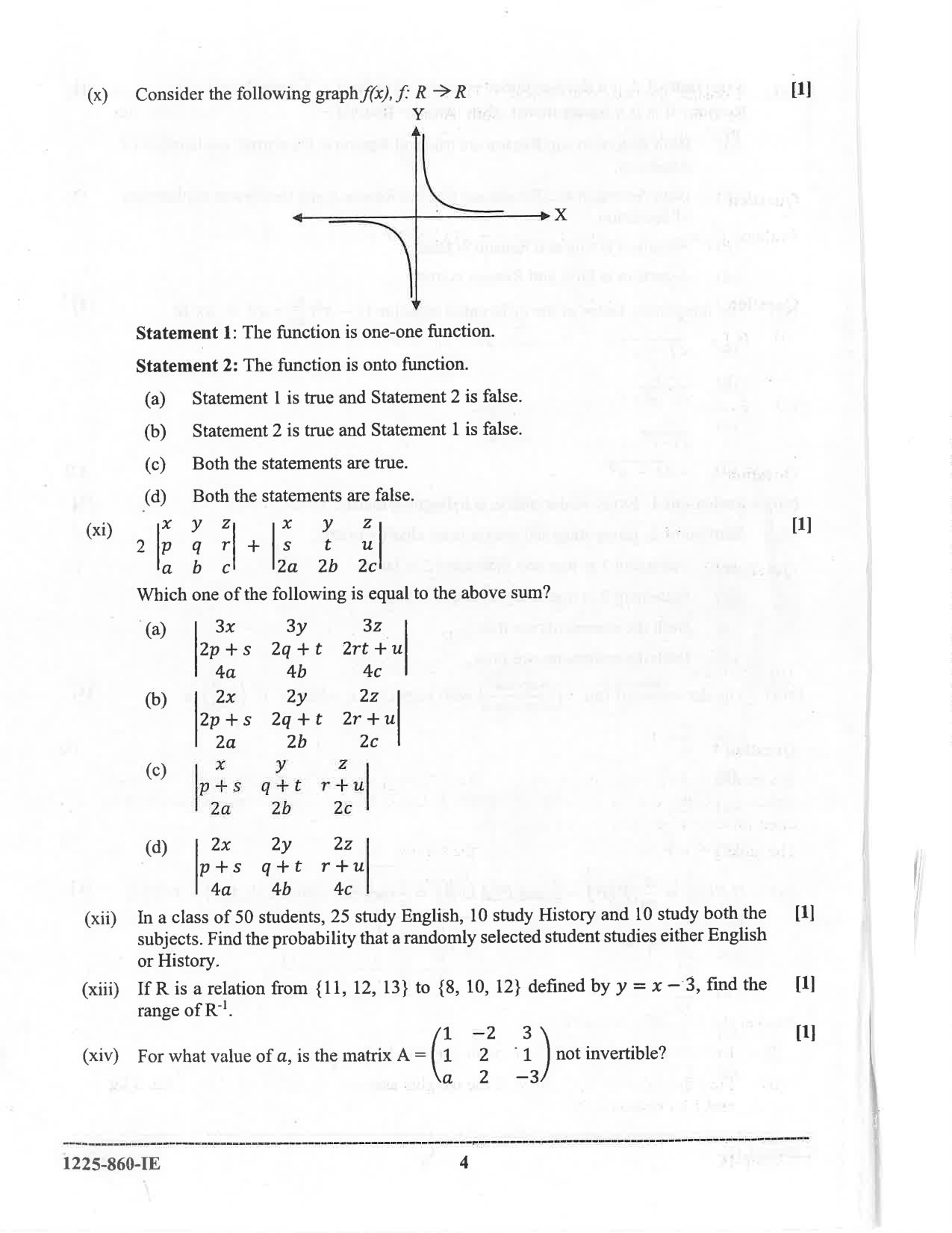 ISC 2025 Mathematics Improvement Examination Question Paper for Class 12 — page 4