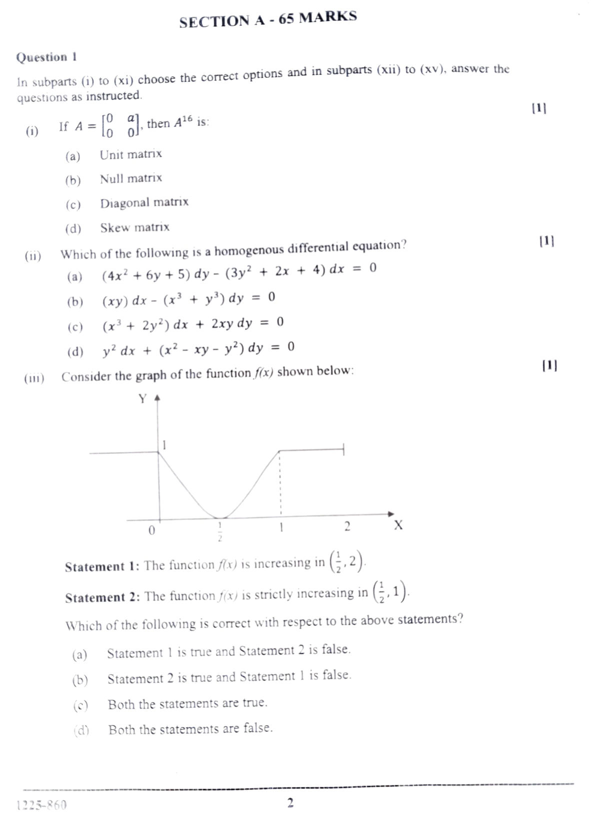 ISC 2025 Mathematics Question Paper for Class 12 — page 2