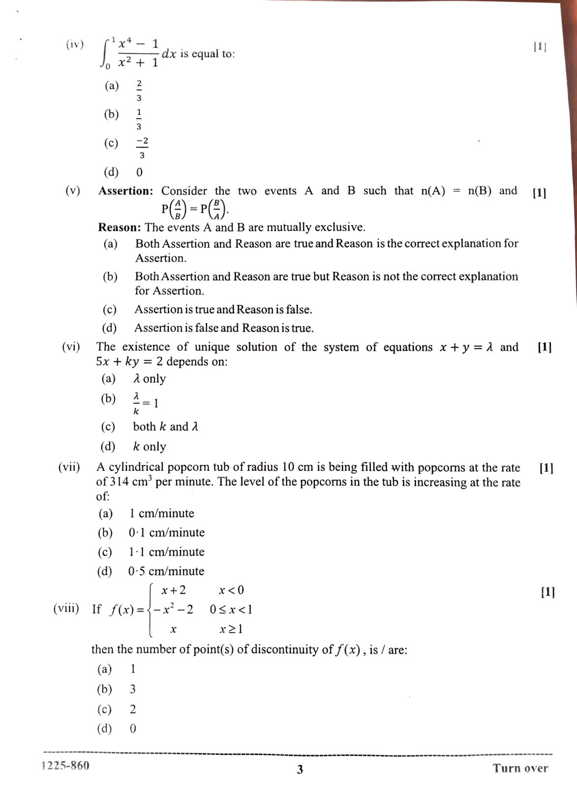 ISC 2025 Mathematics Question Paper for Class 12 — page 3