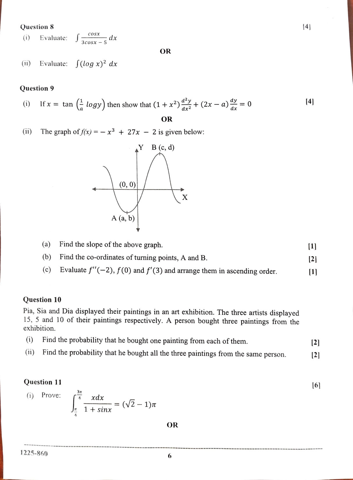 ISC 2025 Mathematics Question Paper for Class 12 — page 6