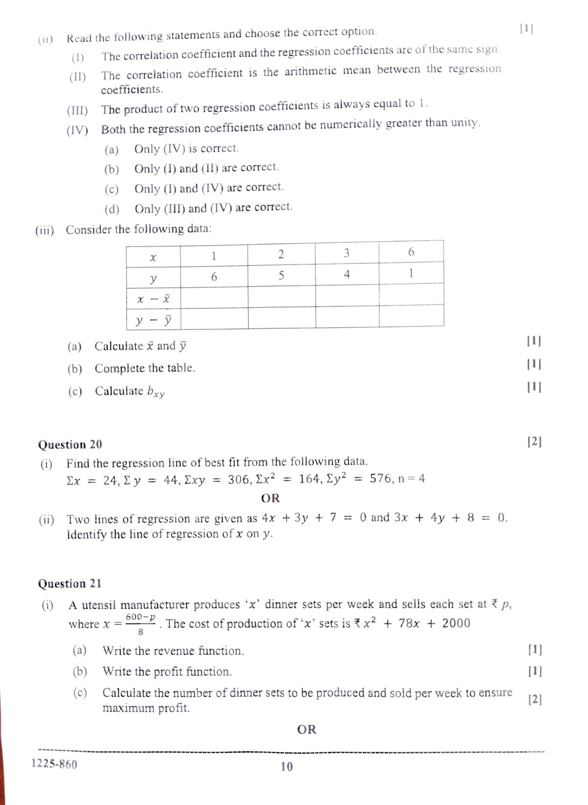 ISC 2025 Mathematics Question Paper for Class 12 — page 10