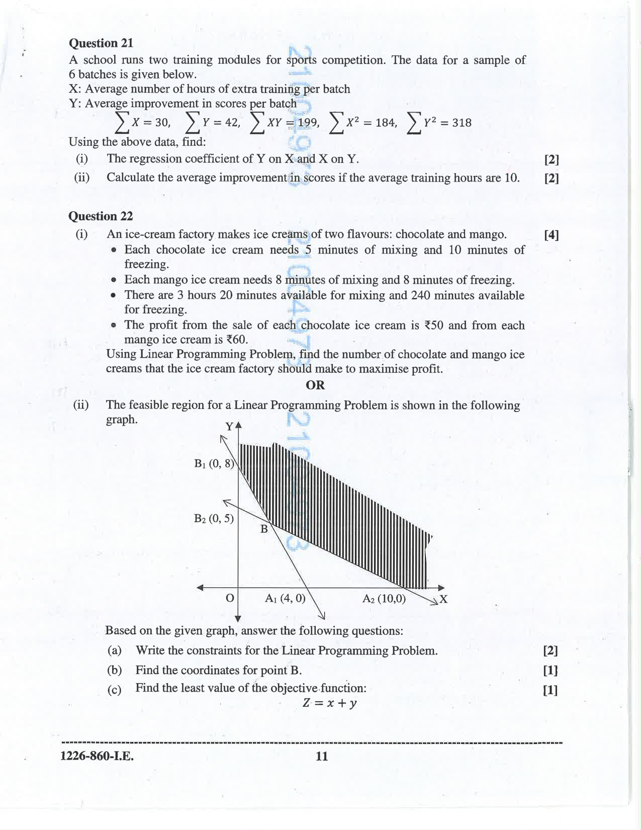 ISC 2026 Mathematics Improvement Examination Question Paper for Class 12 — page 11