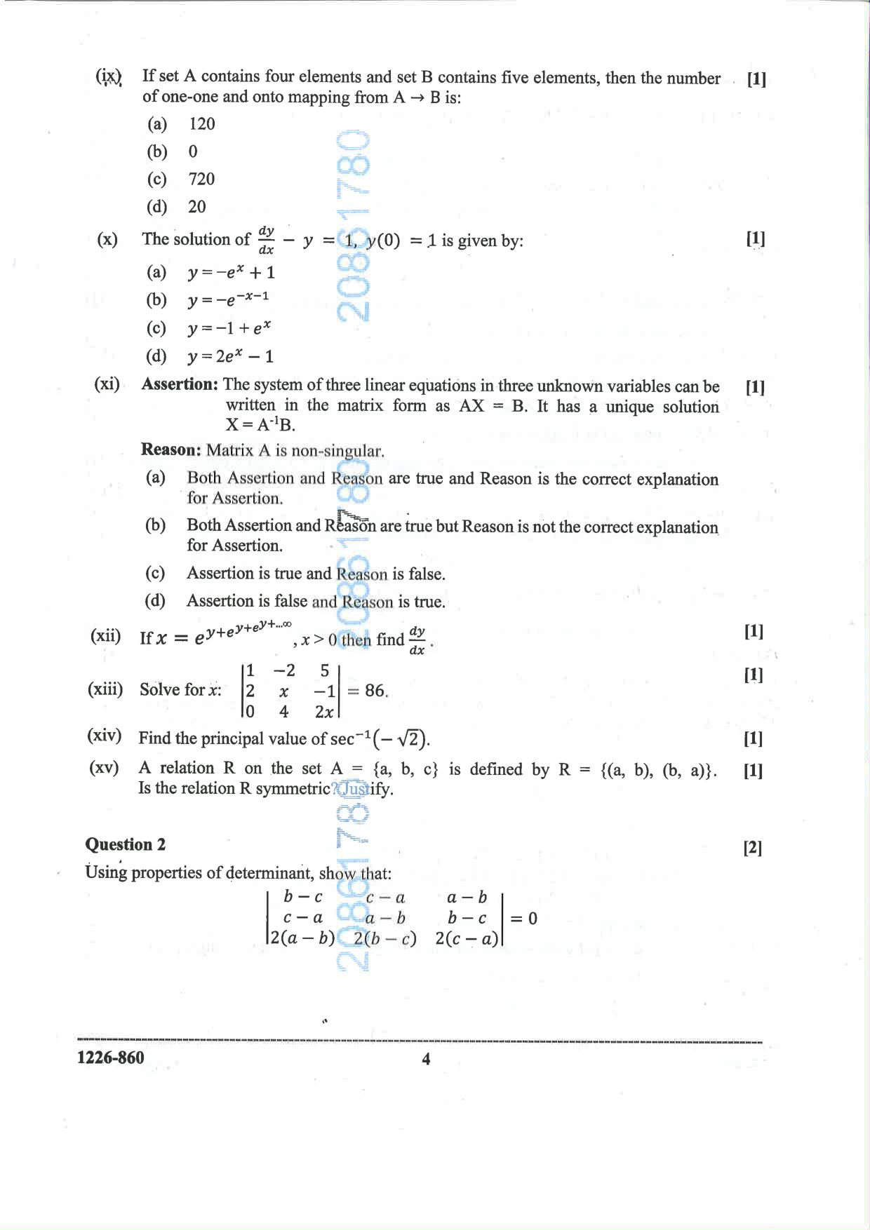 ISC 2026 Mathematics Question Paper for Class 12 — page 4