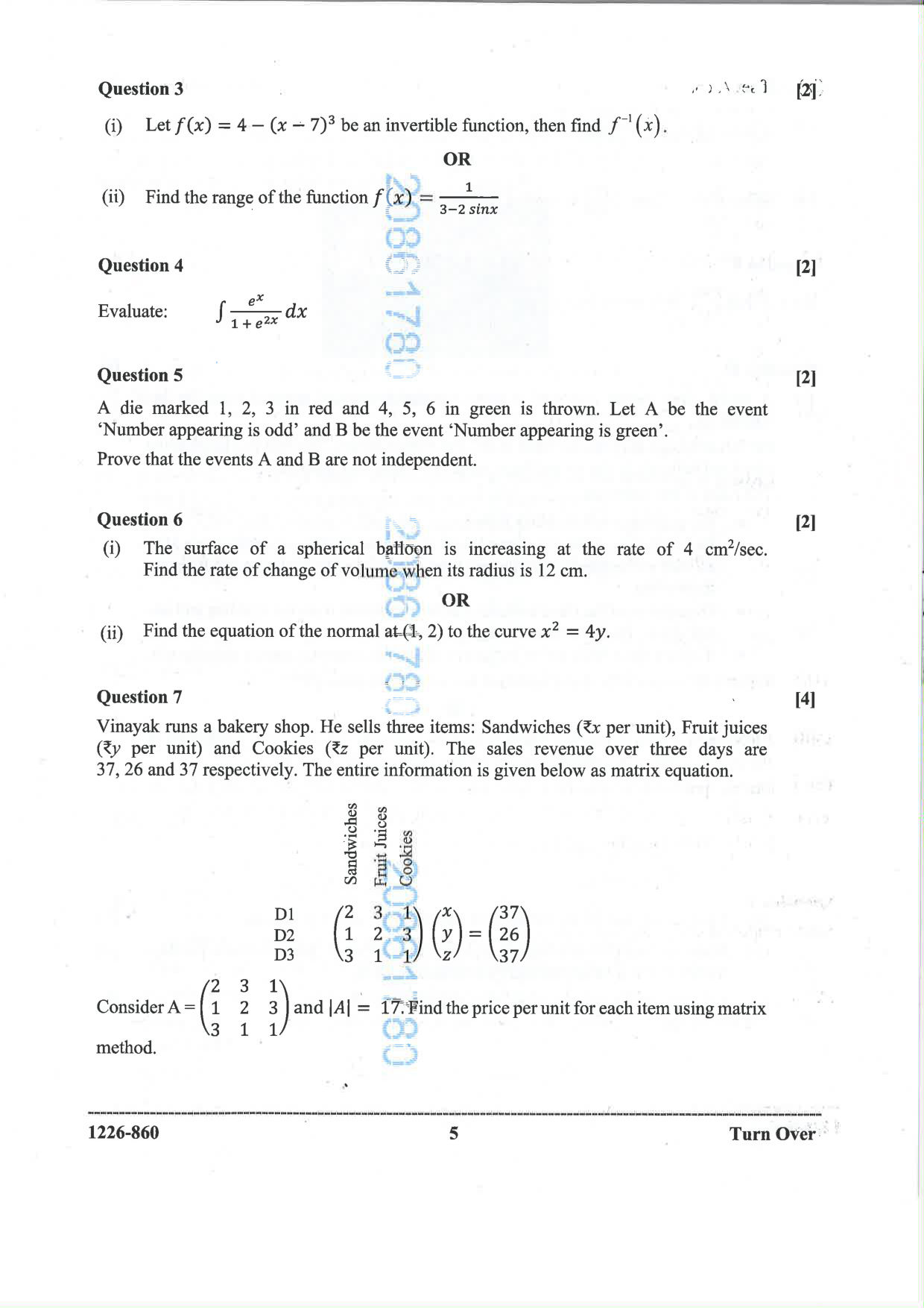 ISC 2026 Mathematics Question Paper for Class 12 — page 5