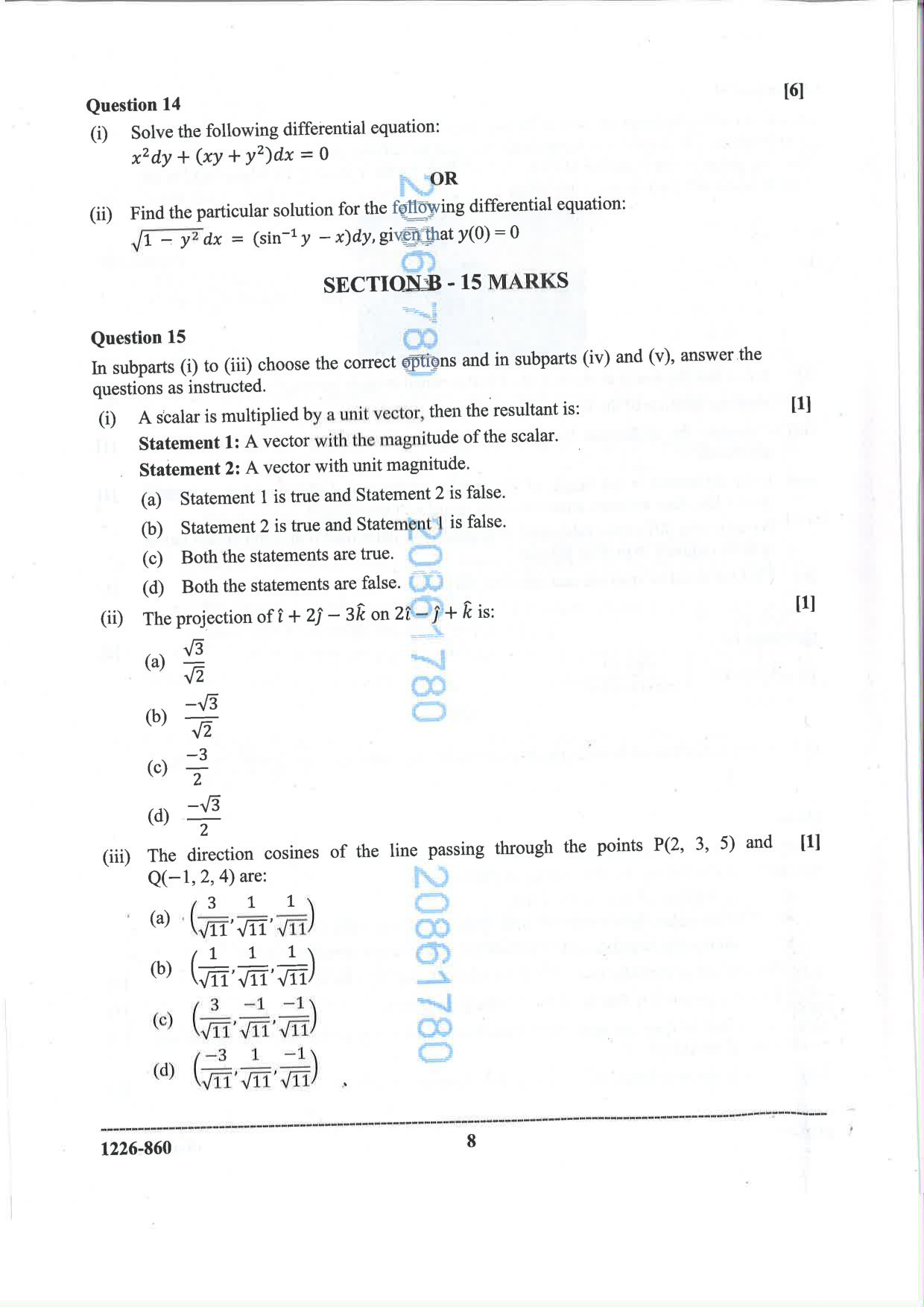 ISC 2026 Mathematics Question Paper for Class 12 — page 8