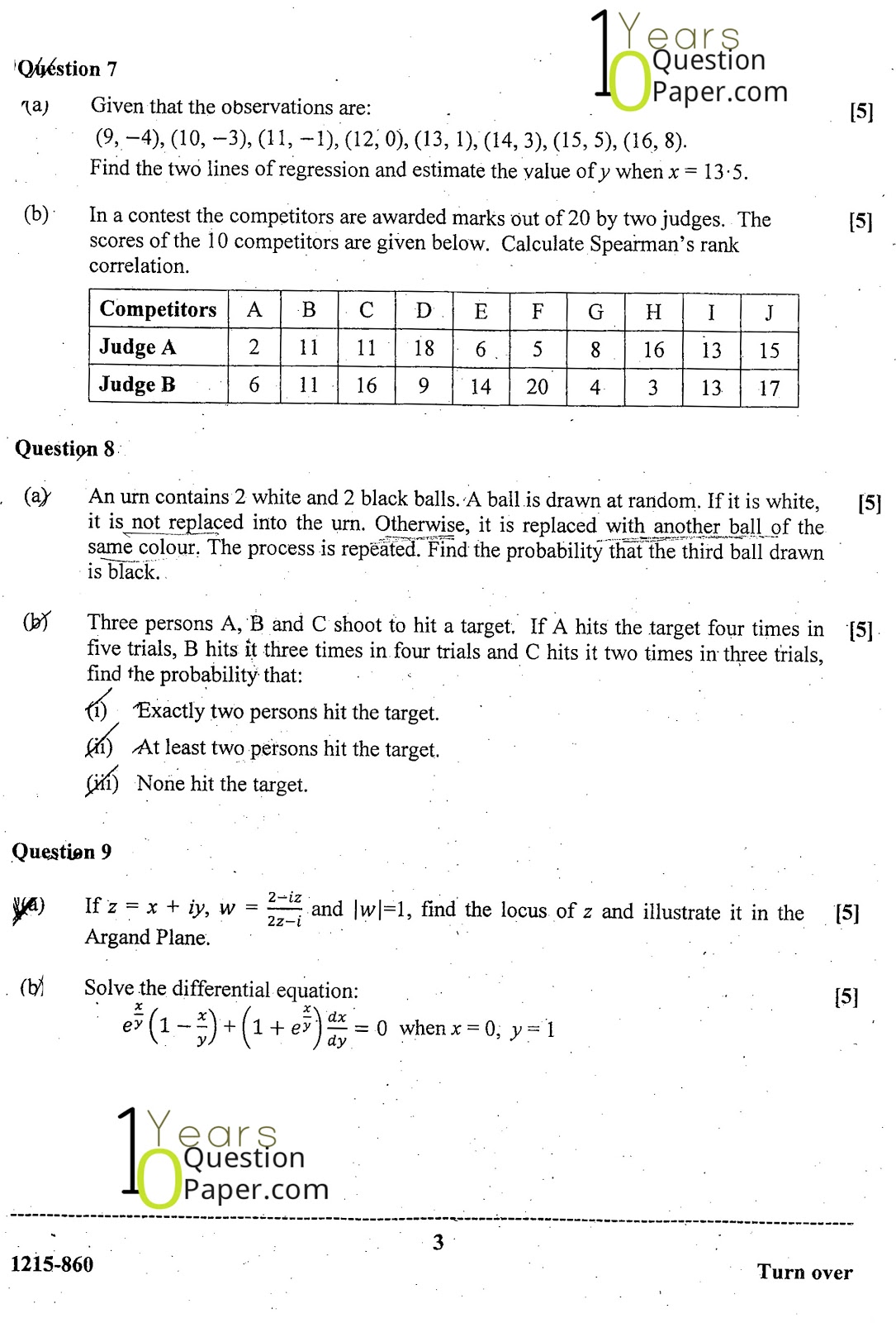 ISC Class 12 Mathematics 2015 Question Paper