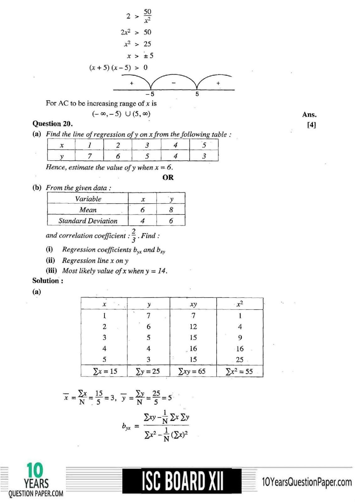 ISC Class 12 Mathematics 2018 Solved Paper