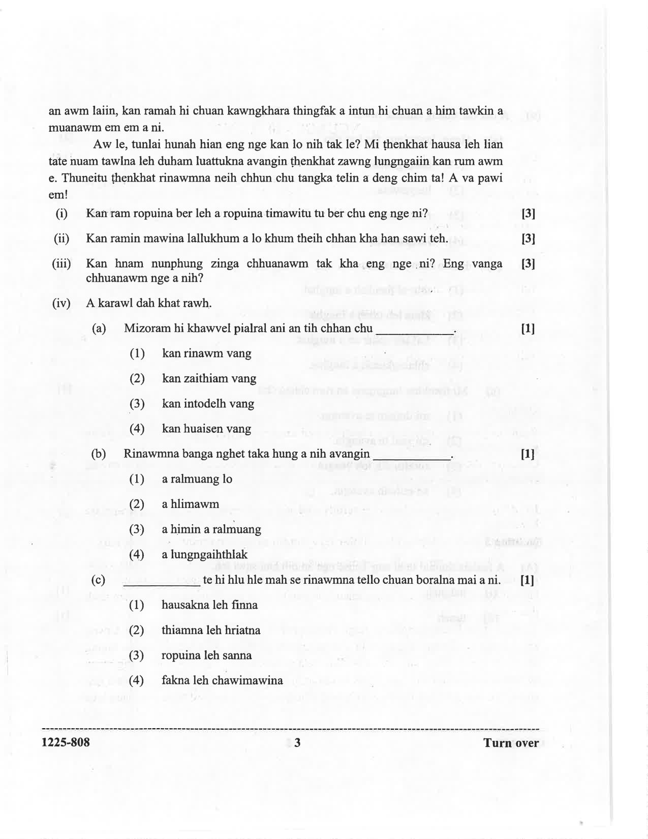 ISC 2025 Mizo Question Paper for Class 12 — page 3