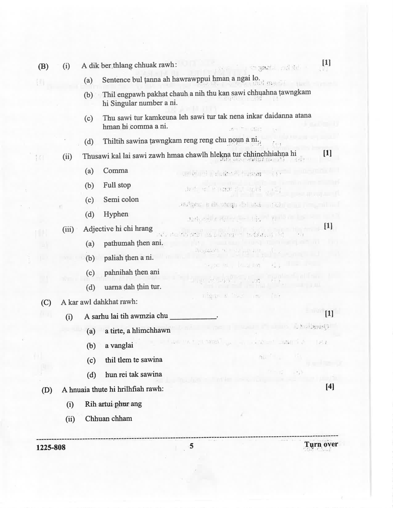 ISC 2025 Mizo Question Paper for Class 12 — page 5