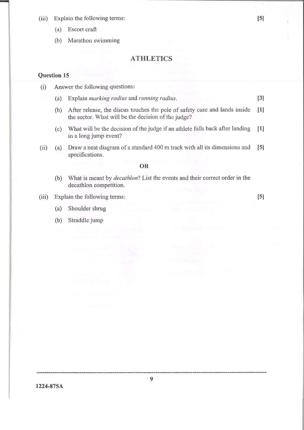 ISC 2024 Physical Education Question Paper for Class 12 — page 9