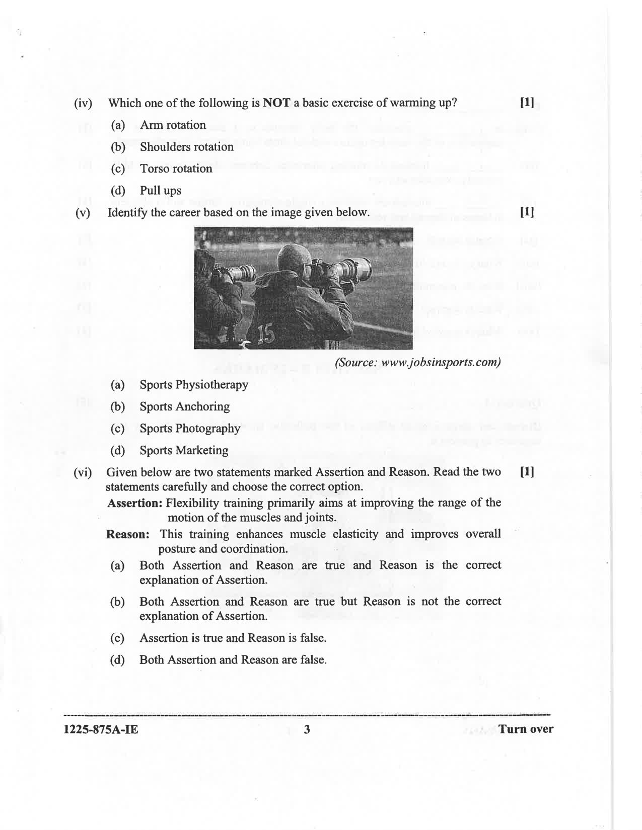 ISC 2025 Physical Education Improvement Examination Question Paper for Class 12 — page 3