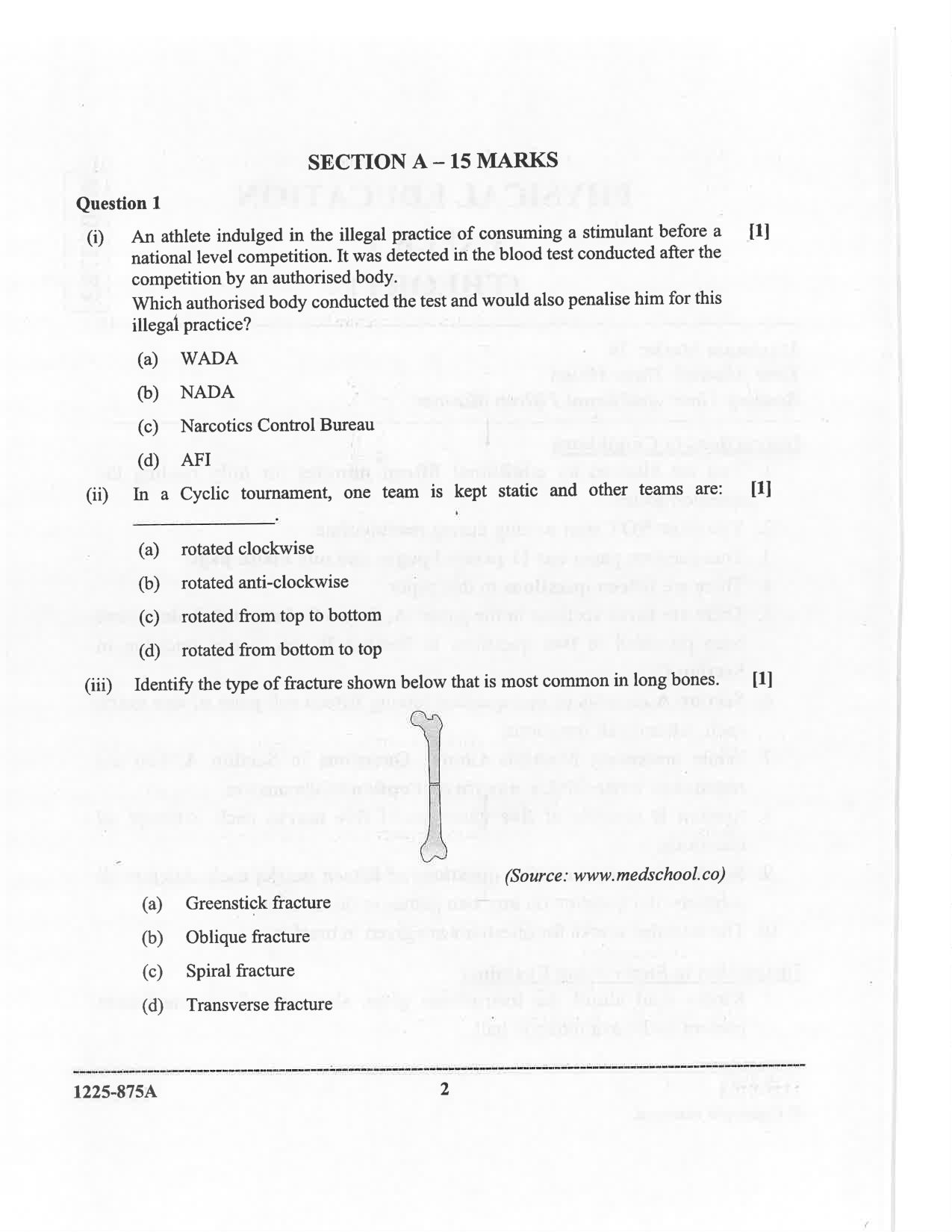 ISC 2025 Physical Education Question Paper for Class 12 — page 2