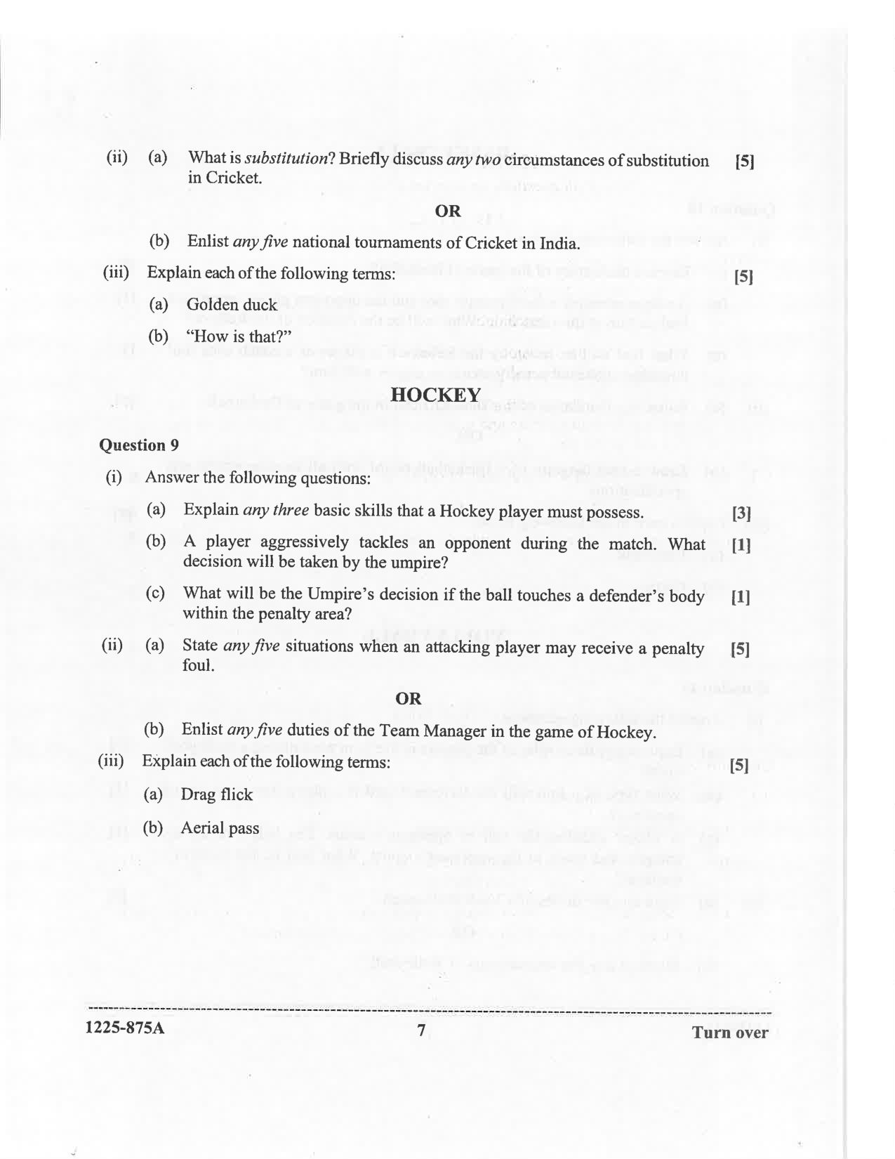 ISC 2025 Physical Education Question Paper for Class 12 — page 7