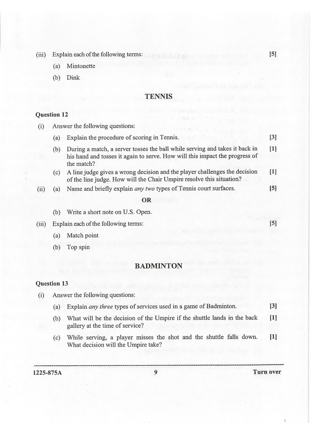 ISC 2025 Physical Education Question Paper for Class 12 — page 9