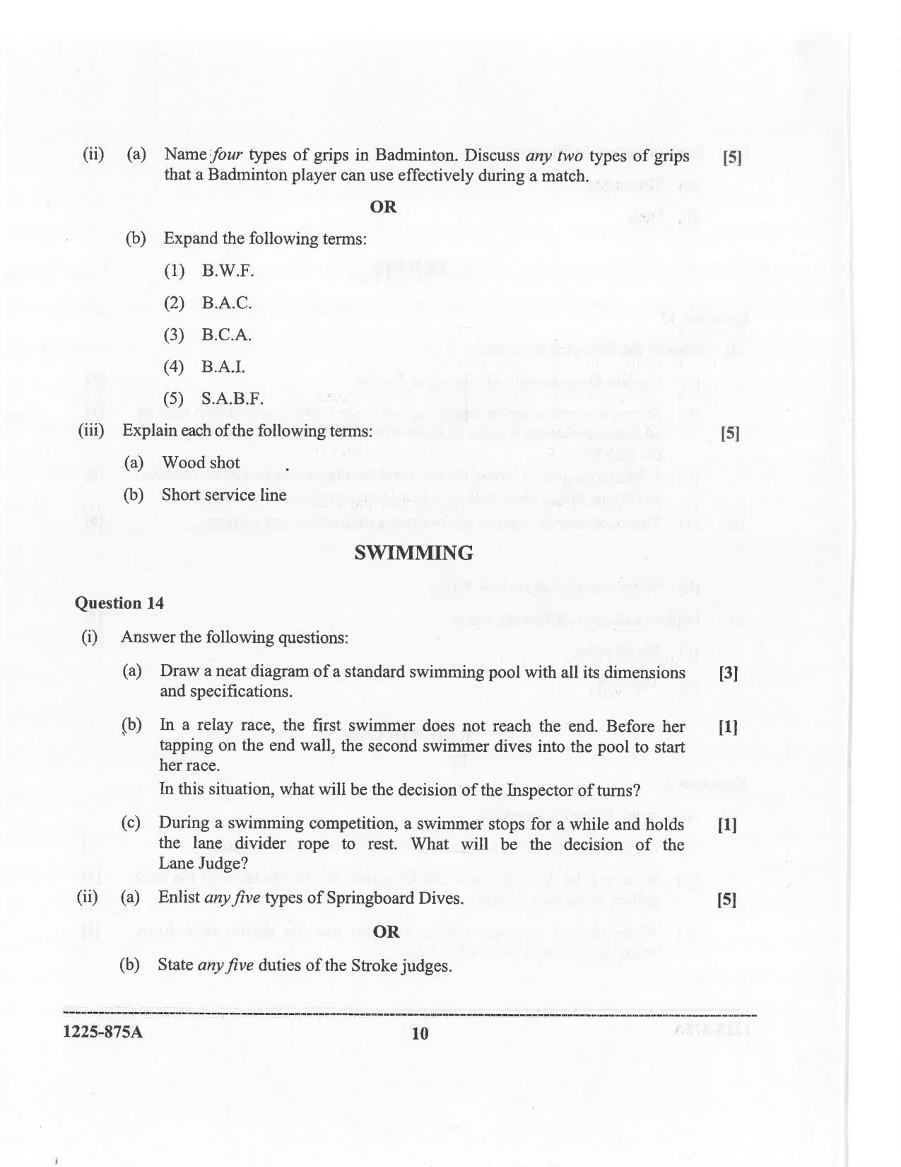 ISC 2025 Physical Education Question Paper for Class 12 — page 10