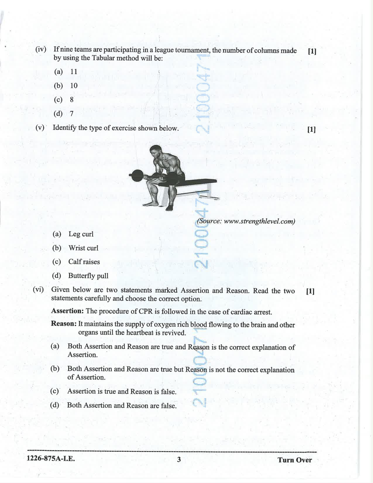 ISC 2026 Physical Education Improvement Examination Question Paper for Class 12 — page 3